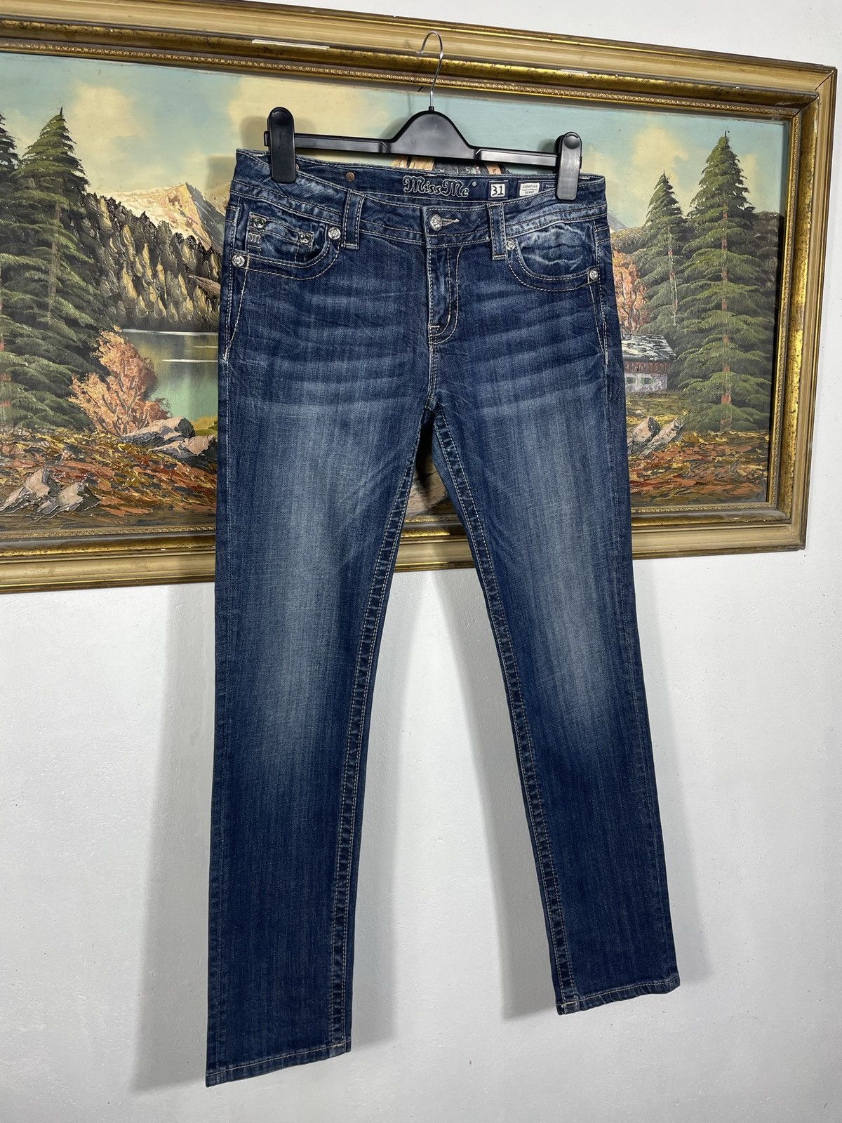 Miss Me × Rock Revival × True Religion Miss Me Vintage Y2k Avant Garde Denim Jeans Trousers Pants Size 31" - 4 Thumbnail