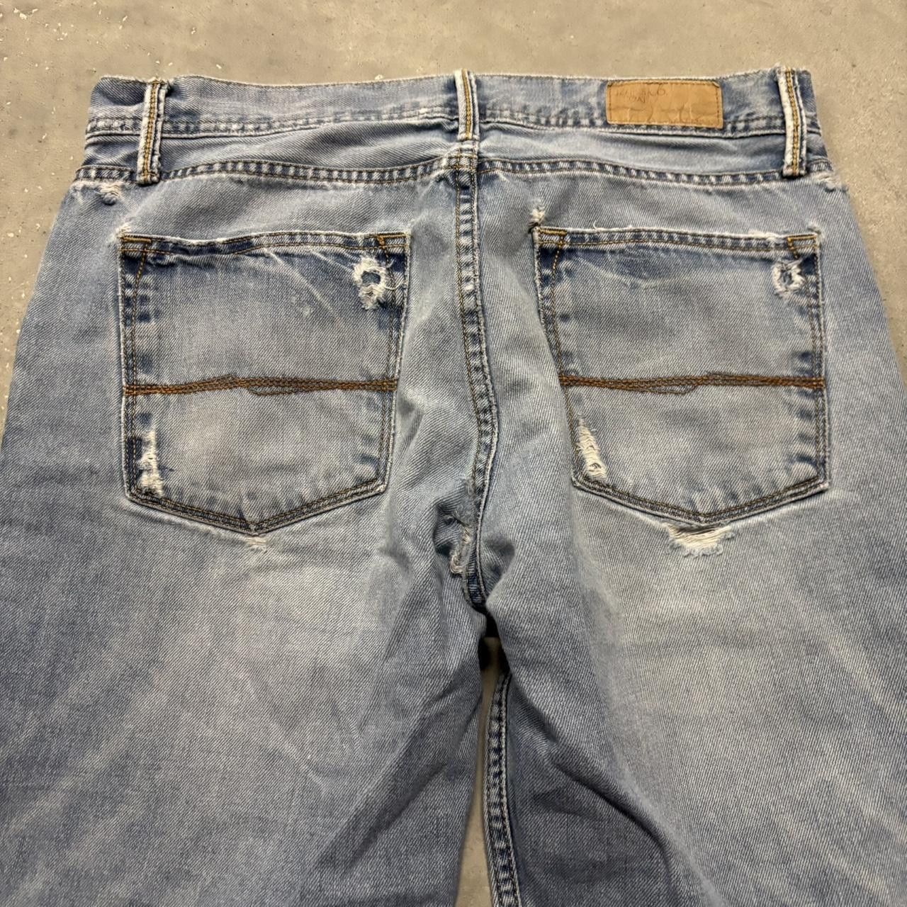 Japanese Brand × Vintage Crazy Vintage Y2K/2000s Grunge Faded Wash Distressed Denim Jeans! Size US 31 - 6 Thumbnail