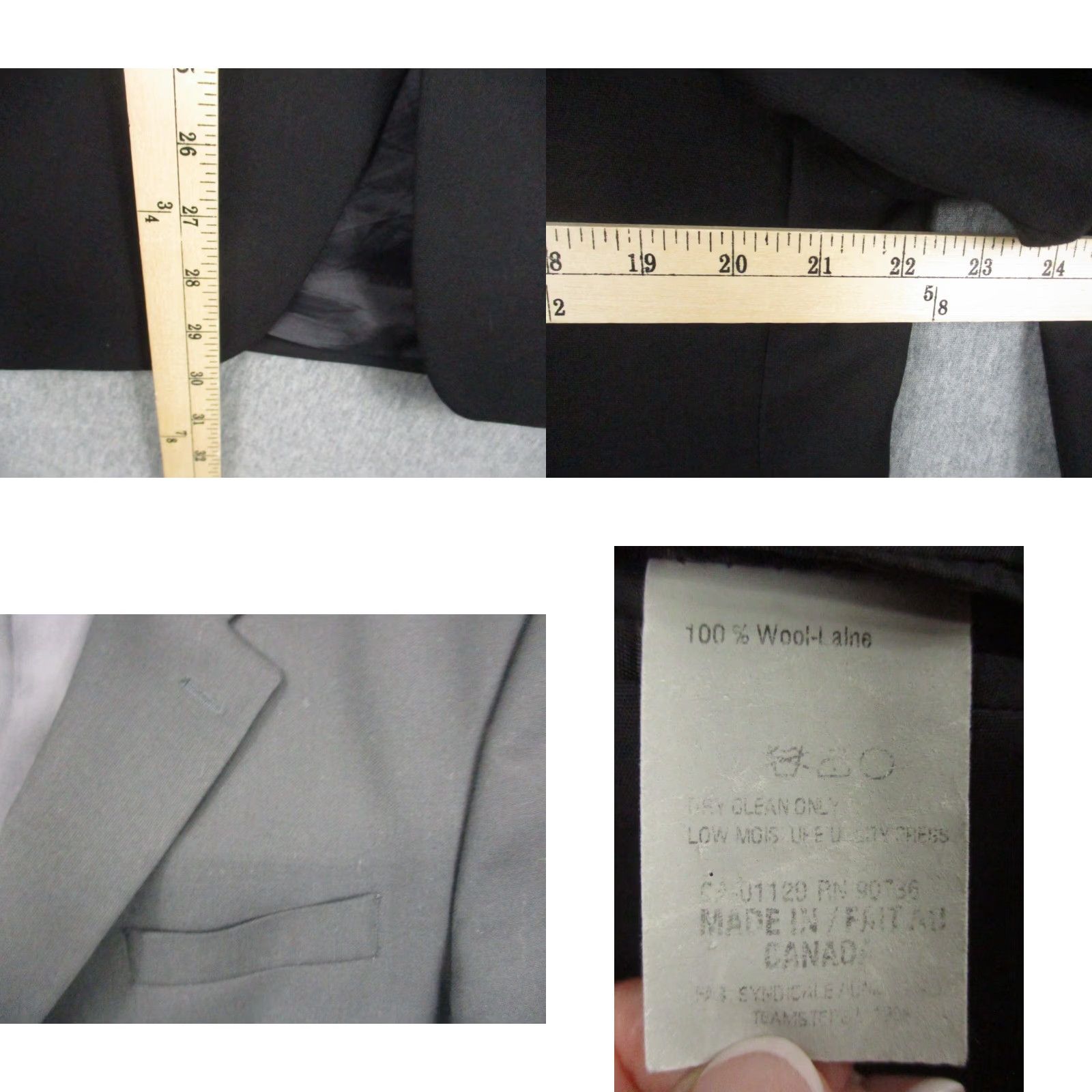 Ralph Lauren VINTAGE LAUREN RALPH LAUREN Wool Blazer Sport Jacket Notch 42 Black Size 42R - 8 Thumbnail