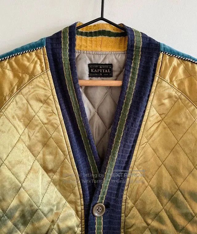 Kapital KAPITAL Quilted Velvet Embroidered Jacket. Size US XL / EU 56 / 4 - 4 Thumbnail