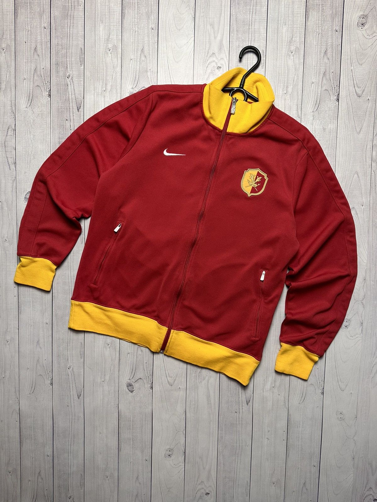 image of Vintage Nike Galatasaray Soccer Jacket Size L Logo in Red, Men's