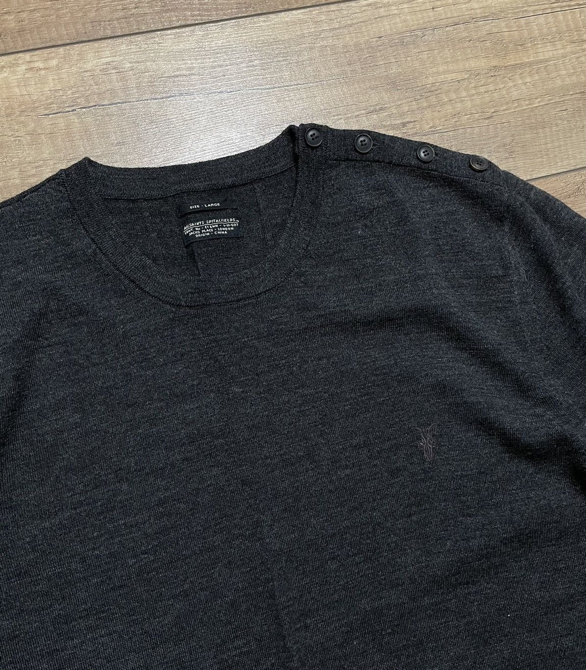 Allsaints AllSaints Merino Wool Crewneck Sweater Size US L / EU 52-54 / 3 - 5 Thumbnail