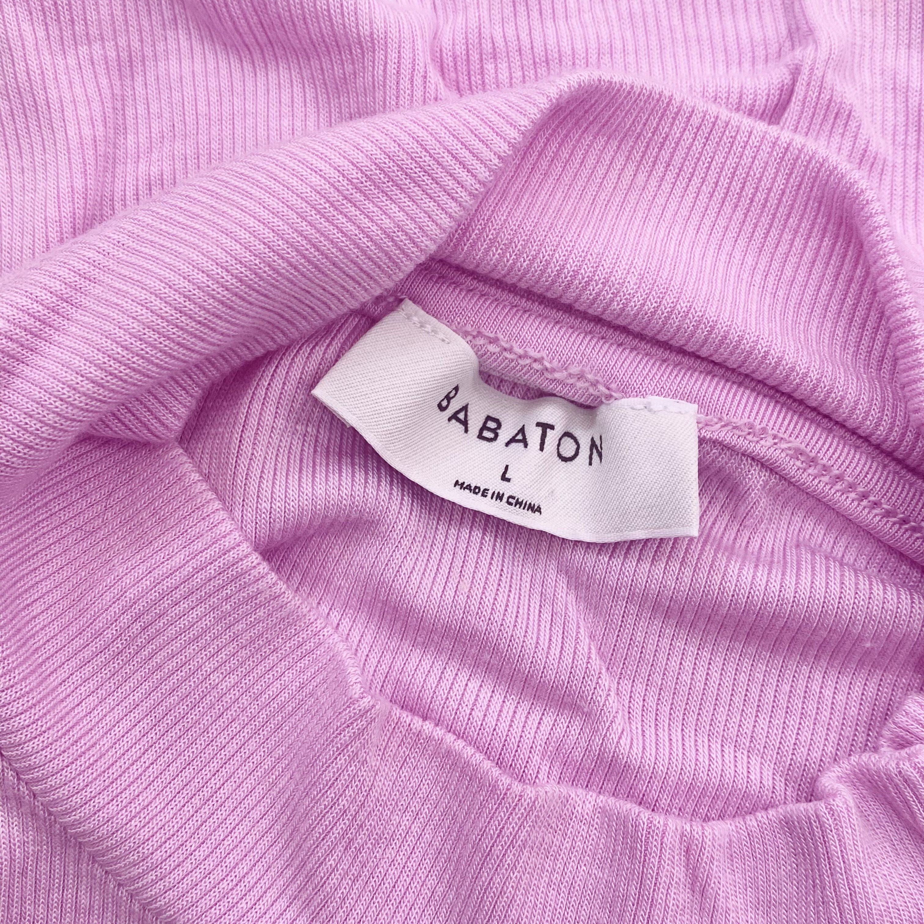 Other Pink mock-neck ribbed turtleneck sweater t-shirt - Babaton Size L / US 10 / IT 46 - 7 Thumbnail
