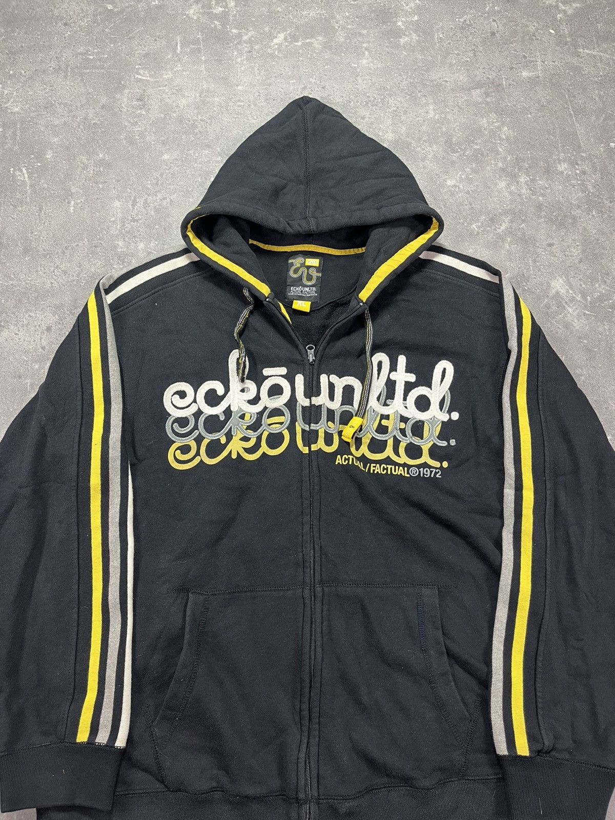 Ecko Unltd. Ecko Unltd. Triple Big Logo Spellout Baggy Zip Hoodie XL Size US XL / EU 56 / 4 - 8 Thumbnail