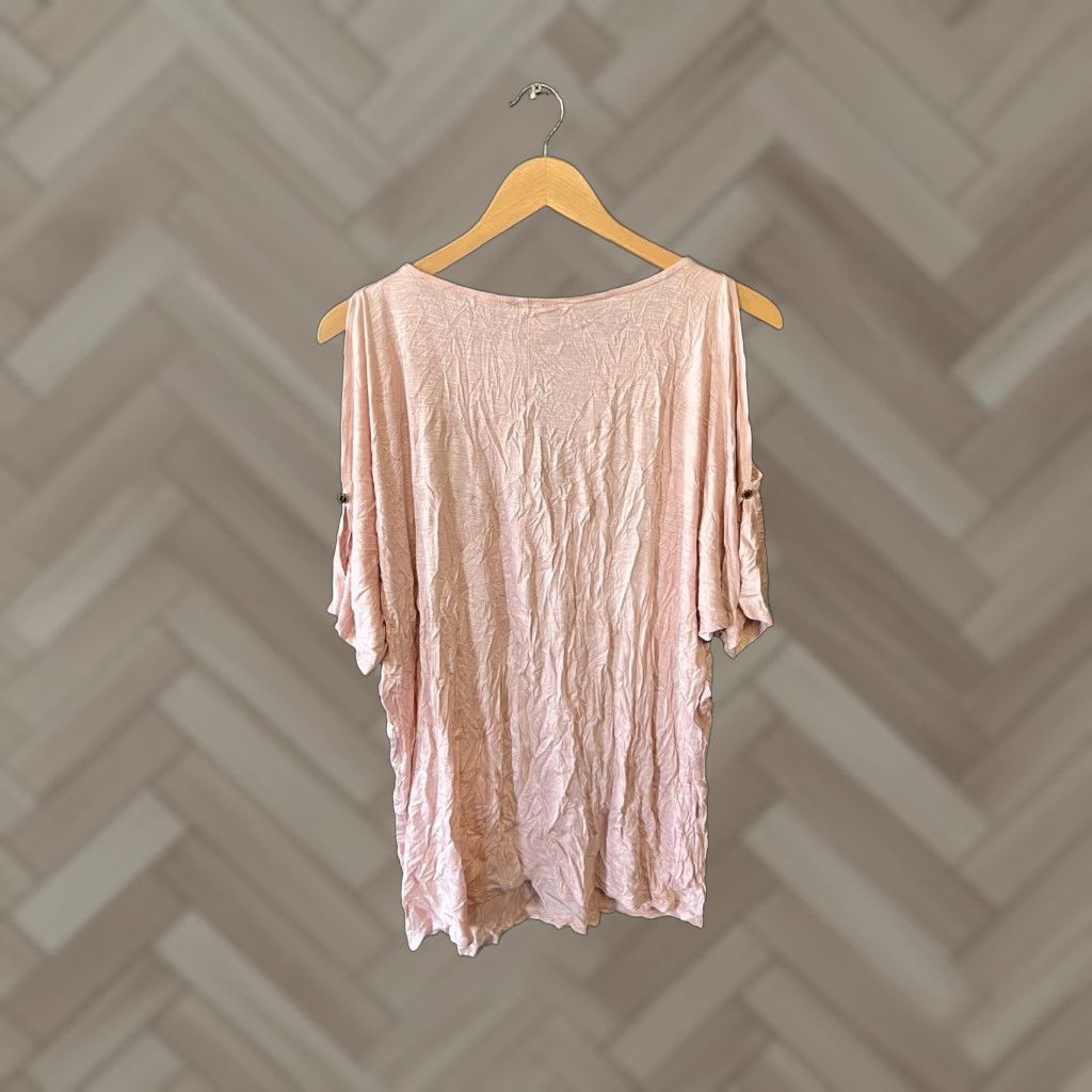 Jones New York Jones New York Womens Blouse Shirt Pink Short Sleeve L NWT Size L / US 10 / IT 46 - 1 Thumbnail