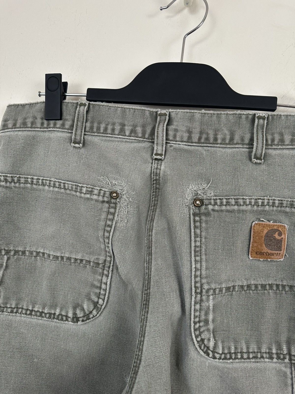 Carhartt (31x30) CRAZY THRASHED REPAIRED Carhartt Double Knee Pants Size US 31 - 11 Thumbnail