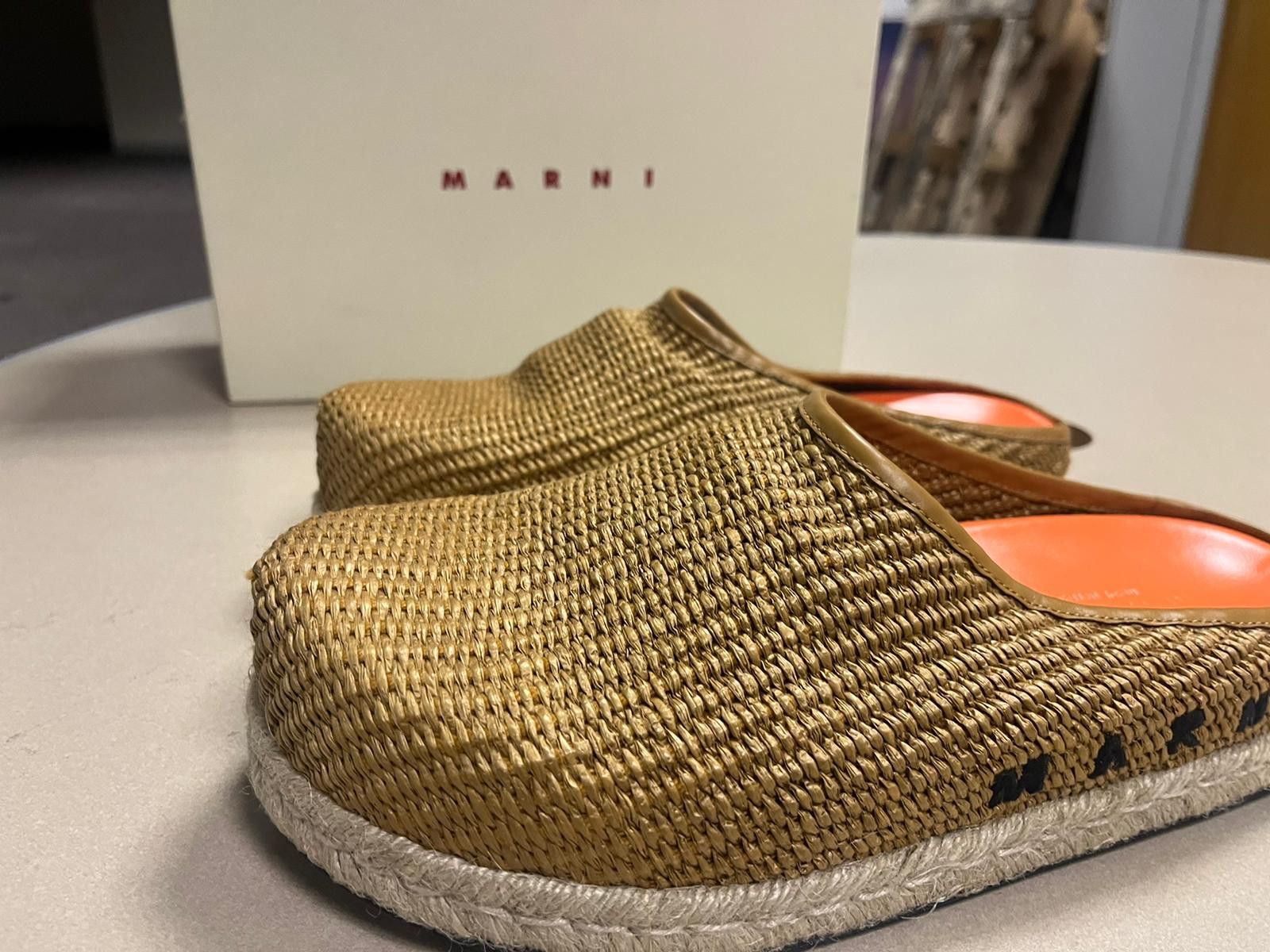 Marni Sabot Raffa Slip On Sandals / Shoes in Brown Size US 11 / EU 44 - 8 Thumbnail