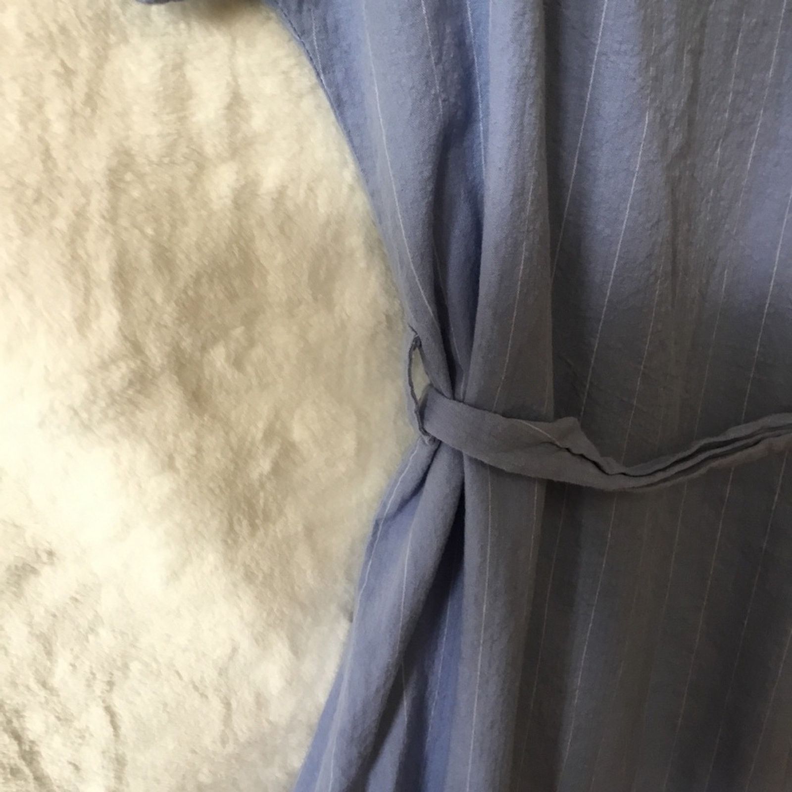 Mango MNG Blue with White Striped Button Dress Size S / US 4 / IT 40 - 13 Thumbnail