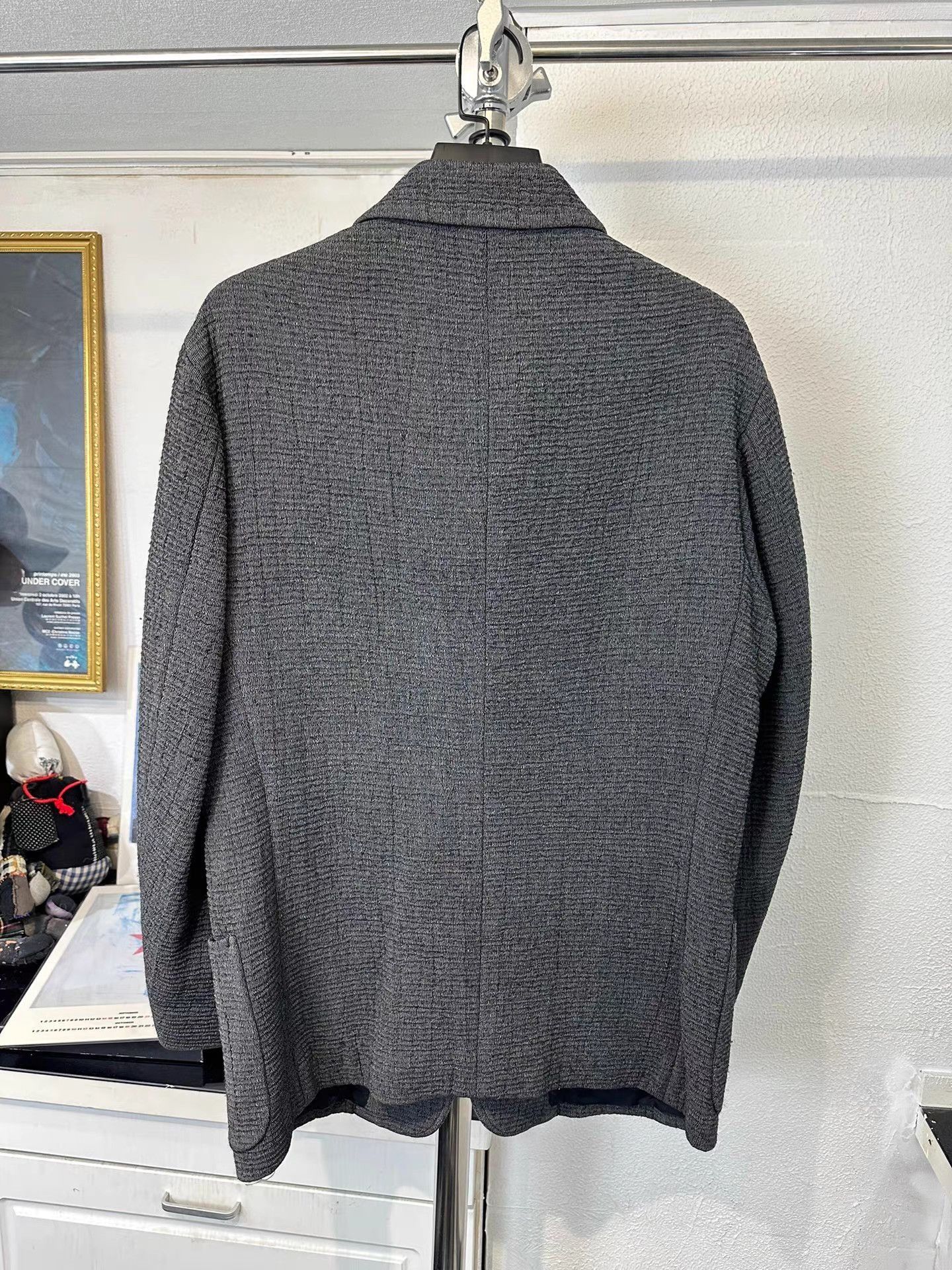 Issey Miyake Gray Textured Button-Front Jacket - Size M Size US M / EU 48-50 / 2 - 5 Thumbnail