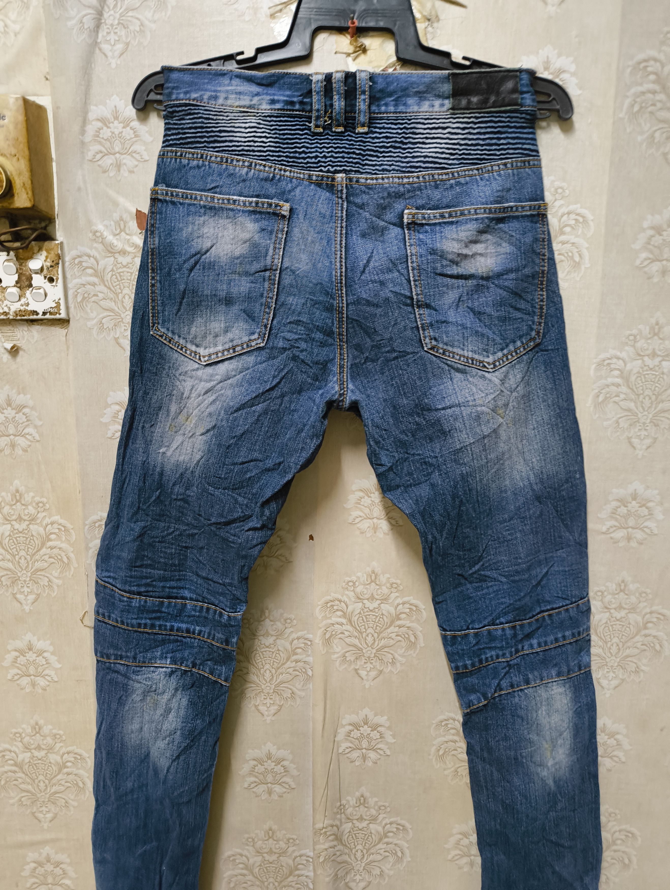 Japanese Brand EMBELLISHED BIKER JEANS Size US 33 - 4 Thumbnail