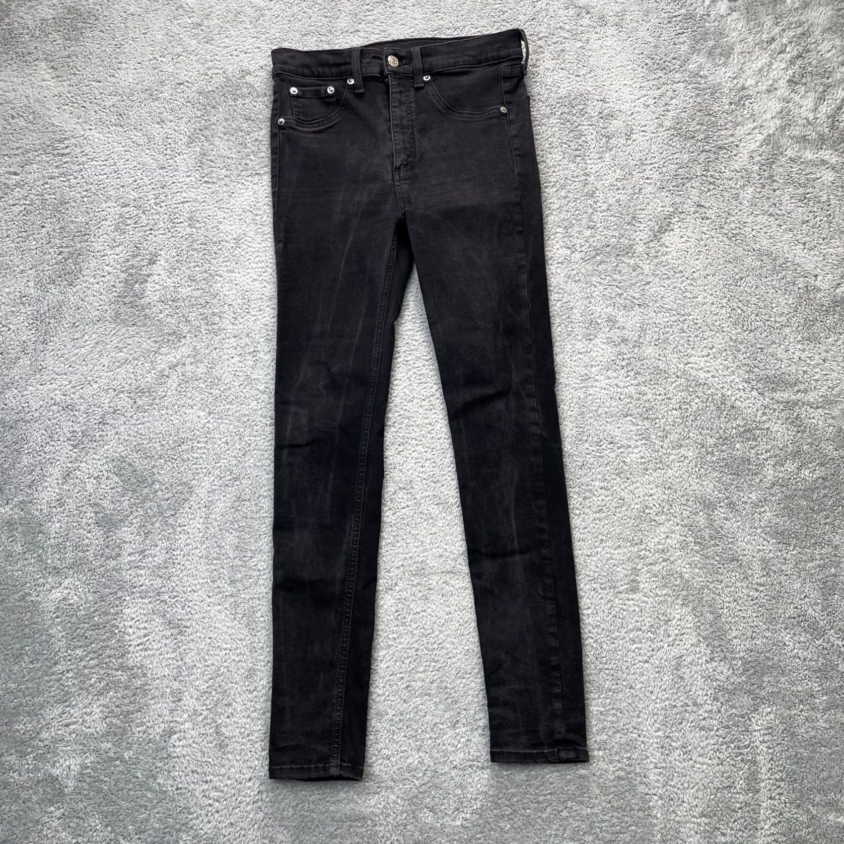 Rag & Bone Rag & Bone Jeans Womens 28 Black High Rise Skinny Denim Inseam 28 Dark Wash Regular 5-Pocket Size 28" / US 6 / IT 42 - 2 Thumbnail