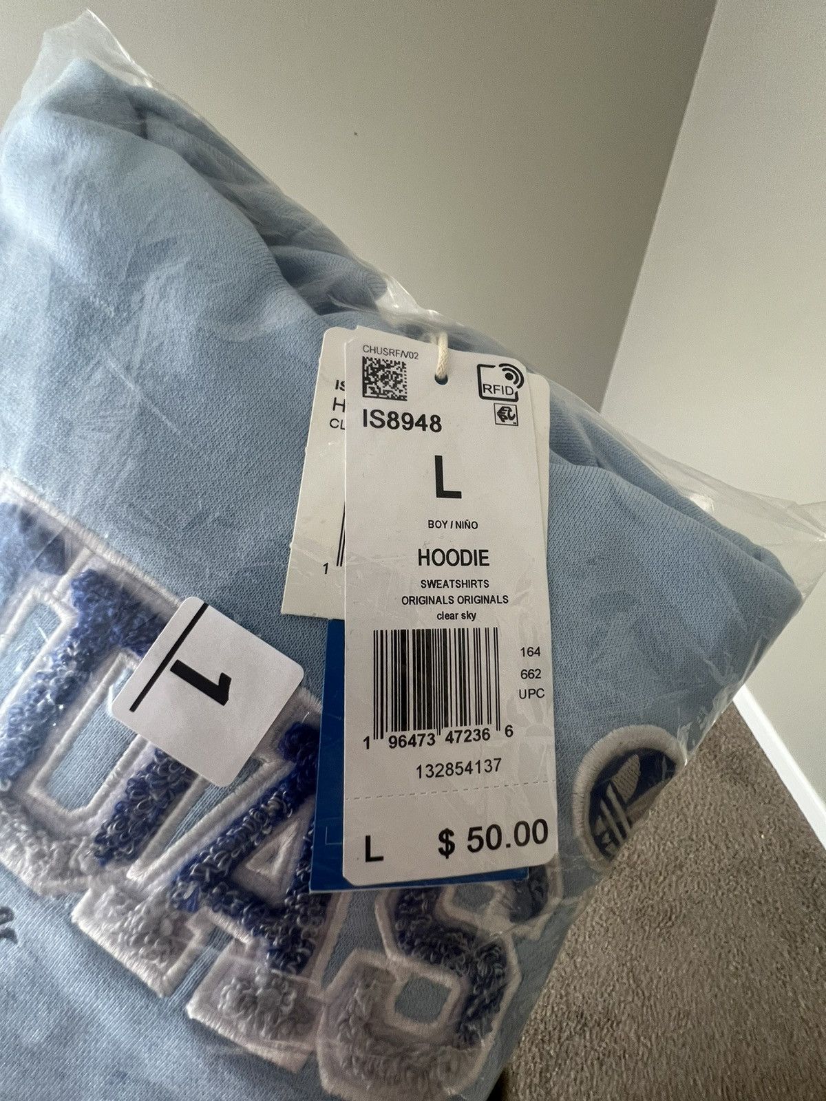 Adidas *NEW* Addias Youth hoodie Size US L / EU 52-54 / 3 - 3 Thumbnail