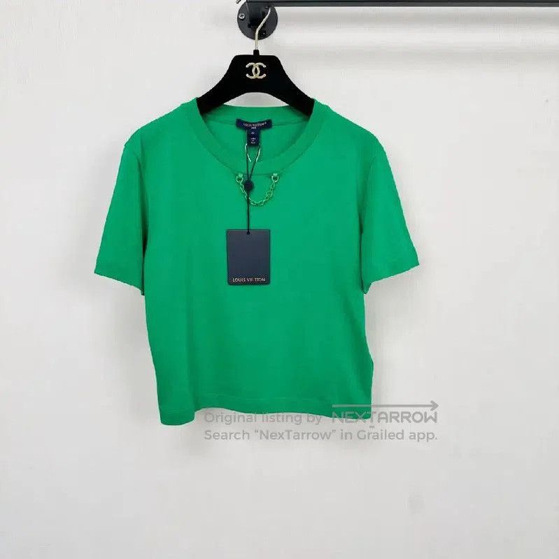 Louis Vuitton Louis Vuitton Green Summer Short Sleeve T. Size M / US 6-8 / IT 42-44 - 1 Thumbnail