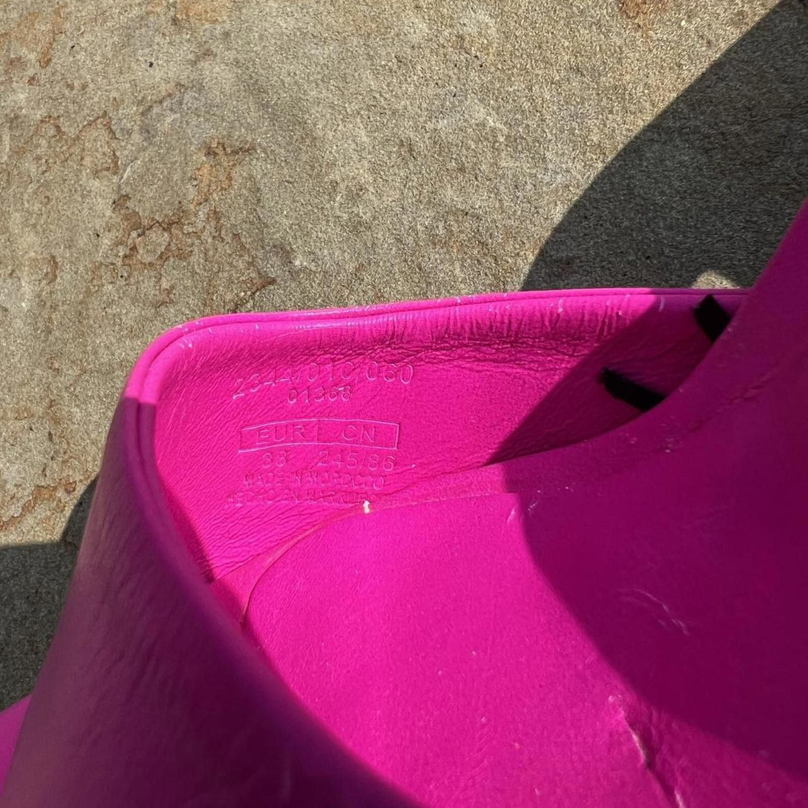 Zara Hot Pink Mule Heels Size US 7.5 / IT 37.5 - 5 Thumbnail