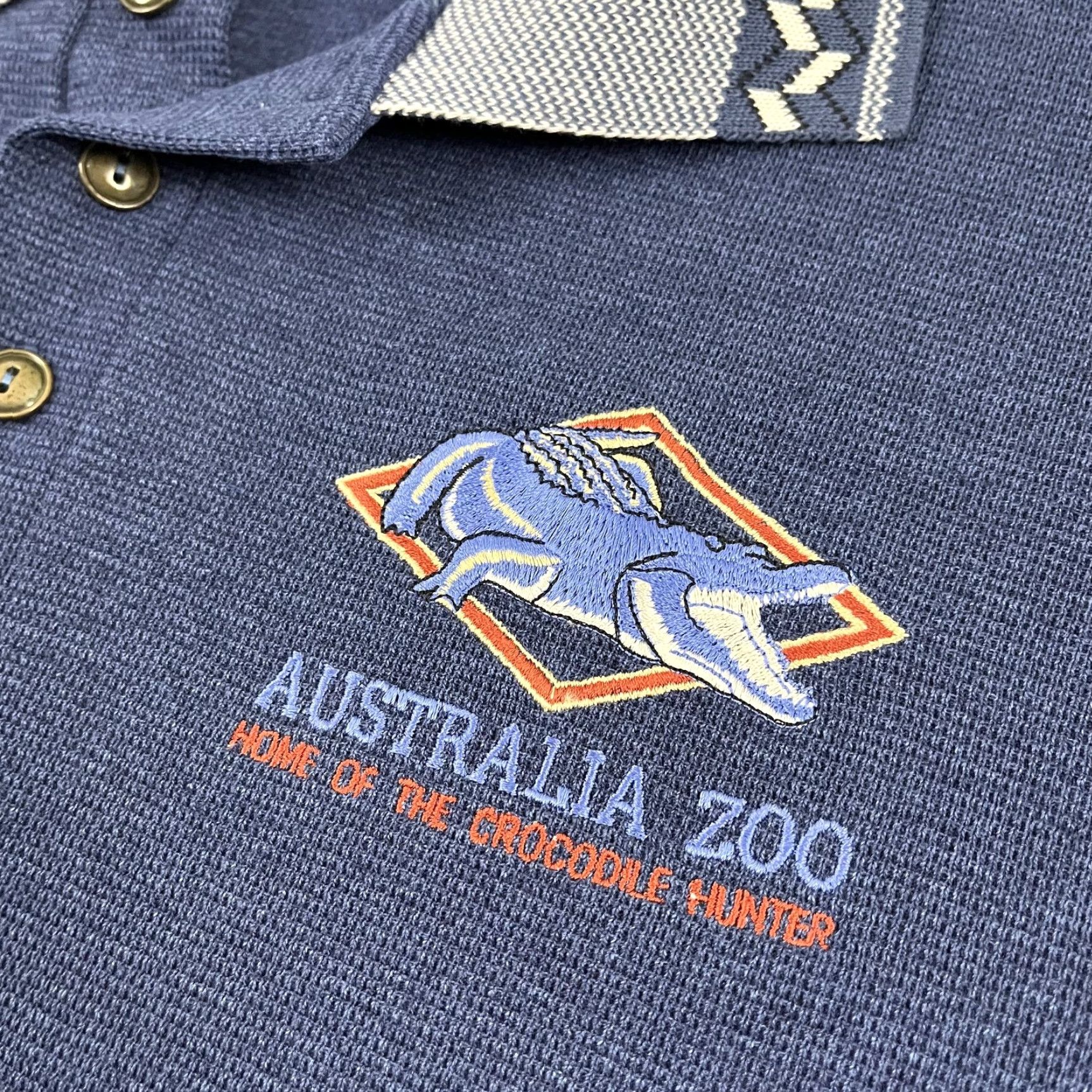 Vintage Australia Zoo Polo Shirt Large Blue Irwin Crikey Men's Activewear Size US L / EU 52-54 / 3 - 2 Thumbnail