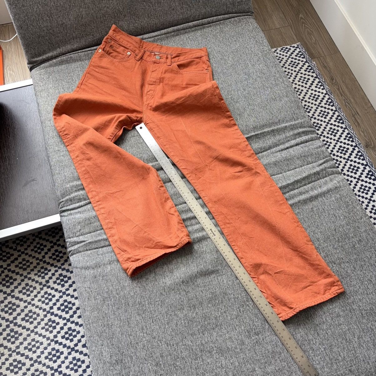 RRL Ralph Lauren Orange Pants High Boy Fit Tangerine Jean Japanese Denim Size US 30 / EU 46 - 11 Thumbnail