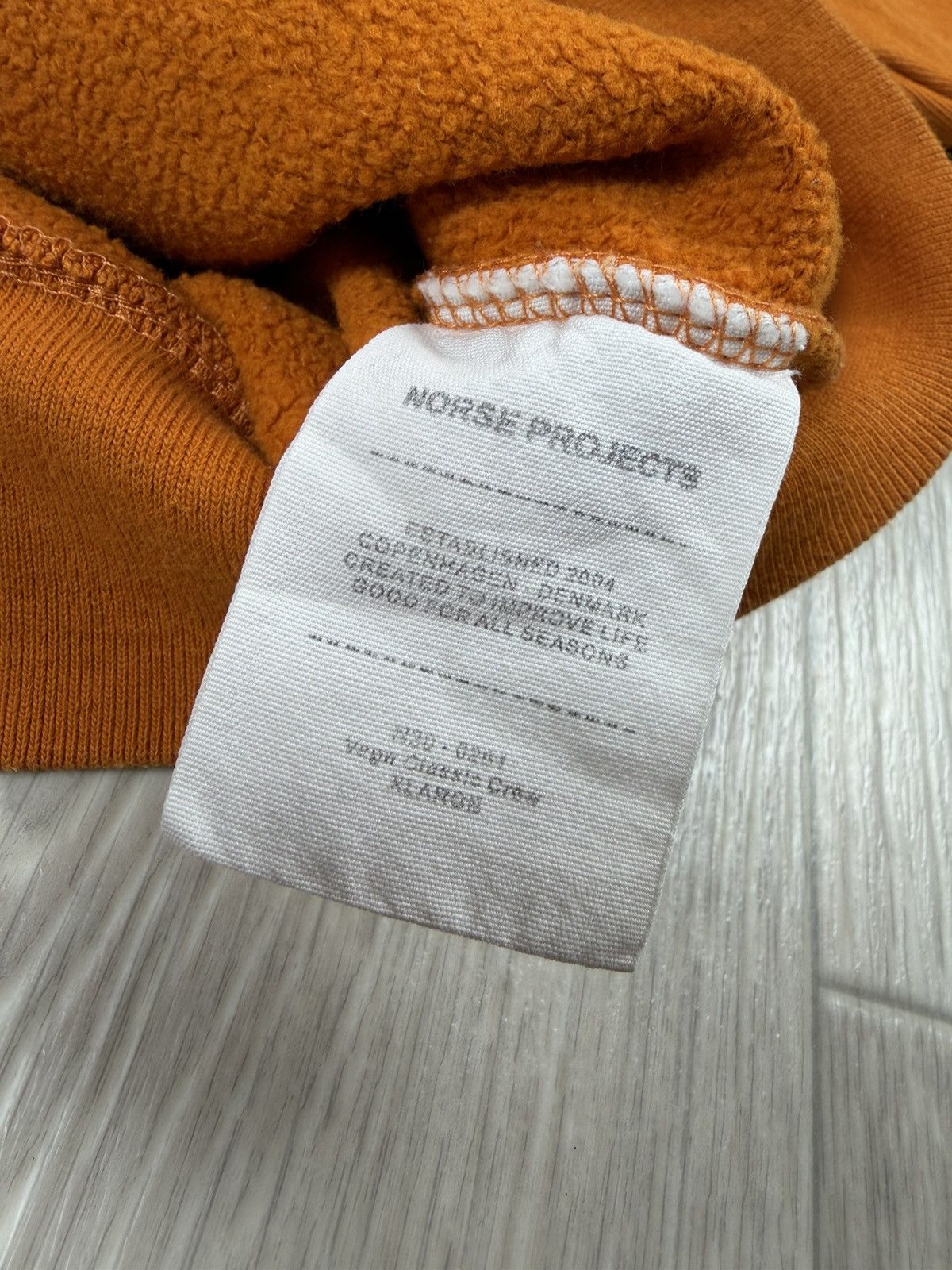 Norse Projects Norse Projects Crew Neck Orange Sweatshirt Size XL Size US XL / EU 56 / 4 - 11 Thumbnail