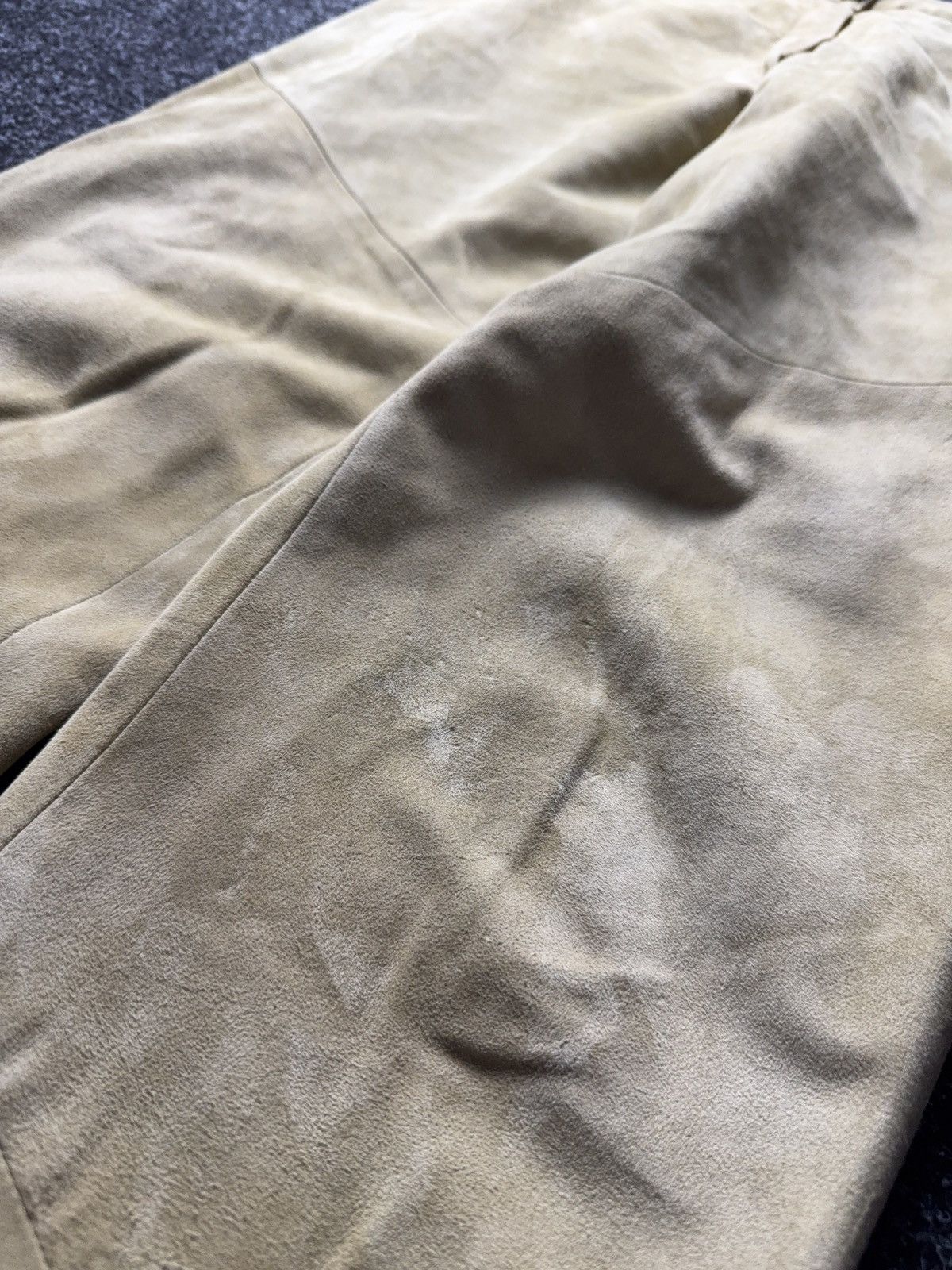 Genuine Leather Vintage 90s Western USA Soln Beige Suede Leather Pants EU38 Size 28" / US 6 / IT 42 - 6 Thumbnail