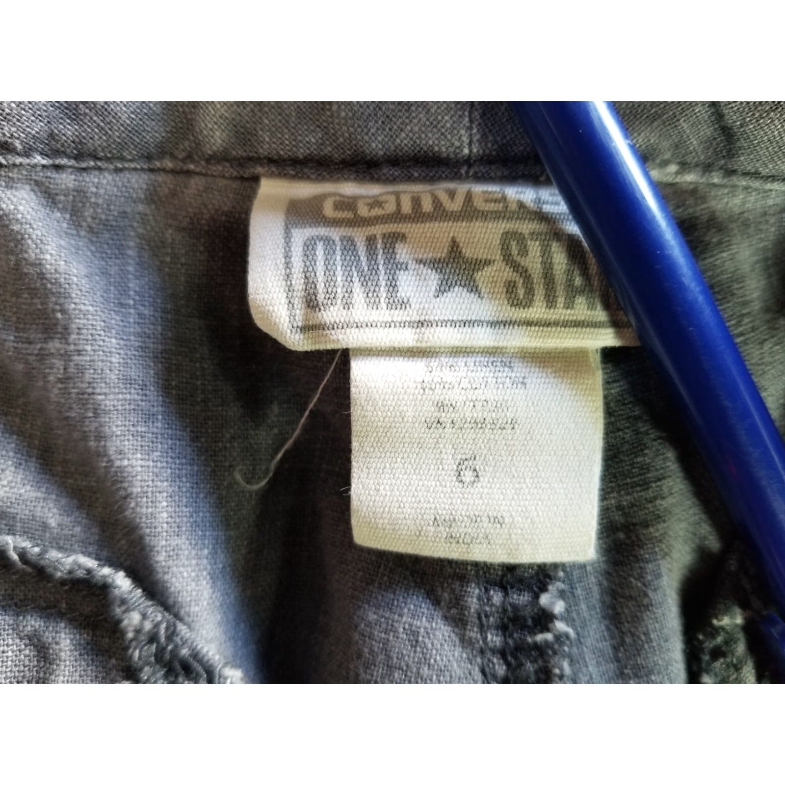 Converse Converse Shorts One Star Women's Size 6 Gray Linen Cotton Shorts Boyfriend fit Summer Womens Size 28" / US 6 / IT 42 - 5 Thumbnail