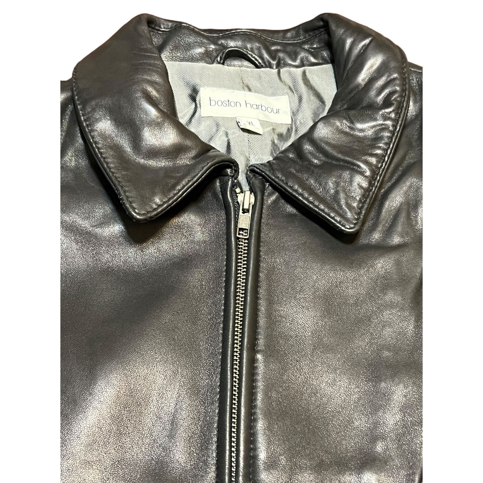 Other Boston Harbour Black 100% Genuine Leather Jacket Riding Coat Size US XL / EU 56 / 4 - 3 Thumbnail