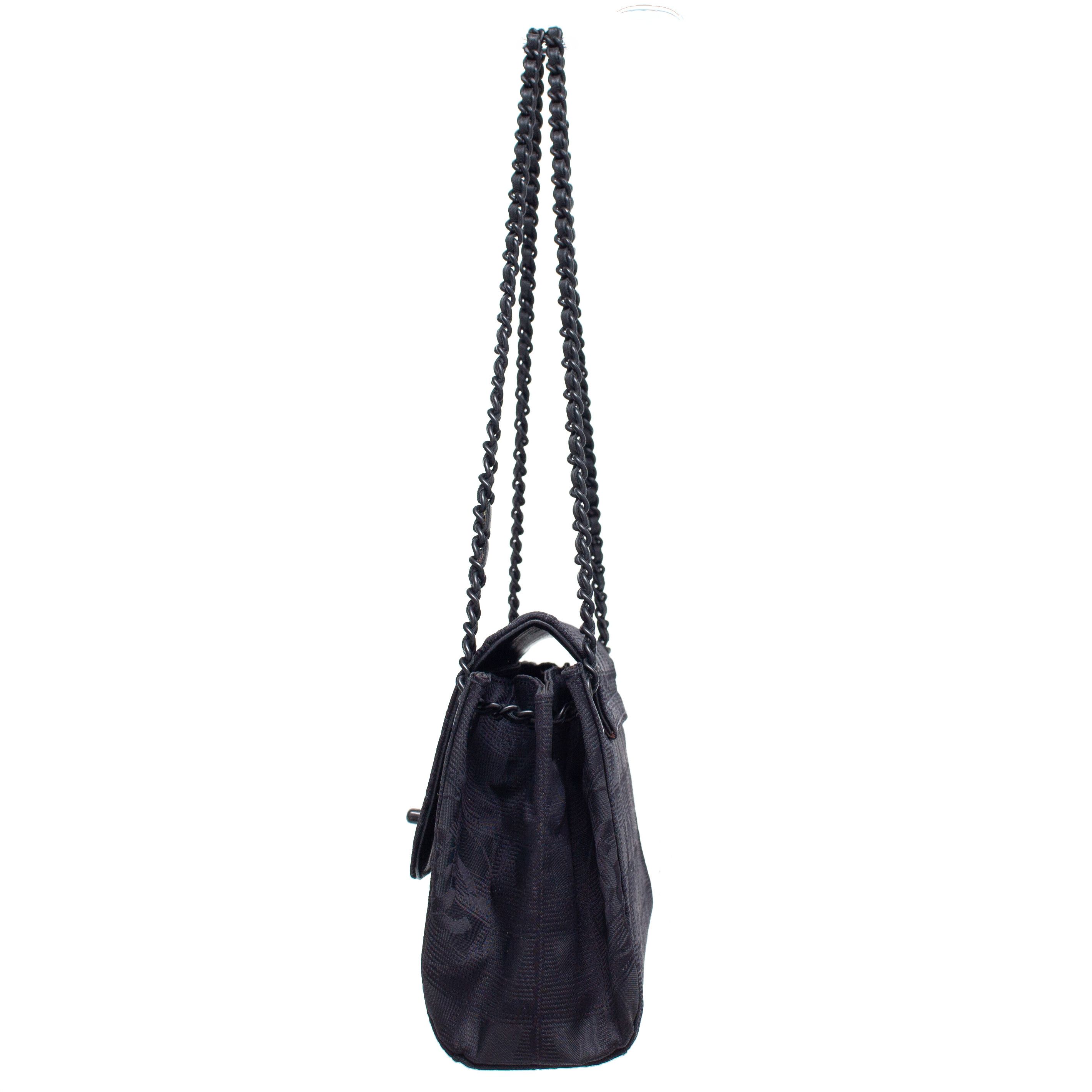 Chanel × Vintage 5k$ VTG Chanel Travel Ligne Accordion Flap Bag CC Monogram Size ONE SIZE - 5 Thumbnail