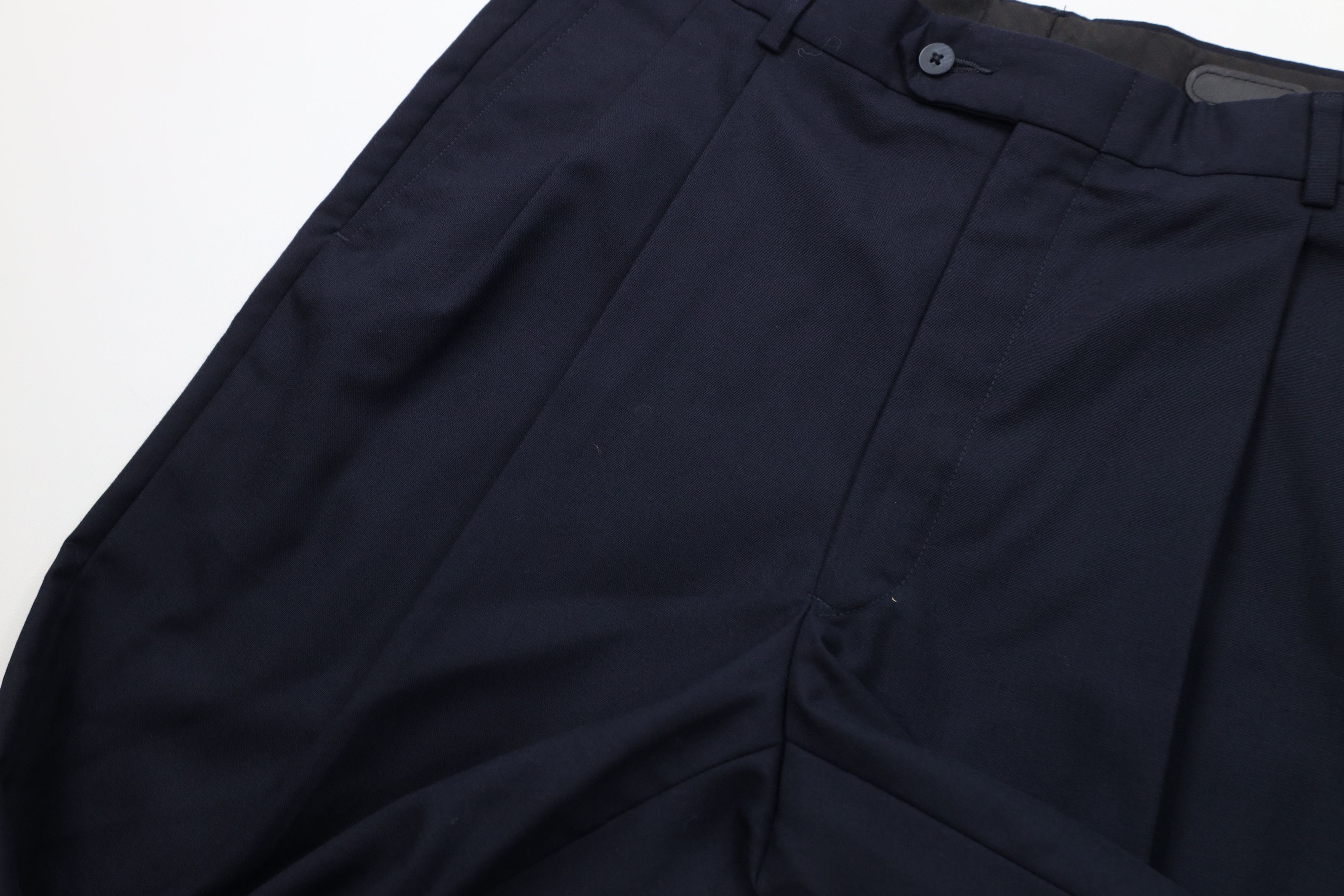 Vintage Vintage 70s Streetwear Wool Wide Leg Chino Pants Blue USA Size US 36 / EU 52 - 7 Thumbnail