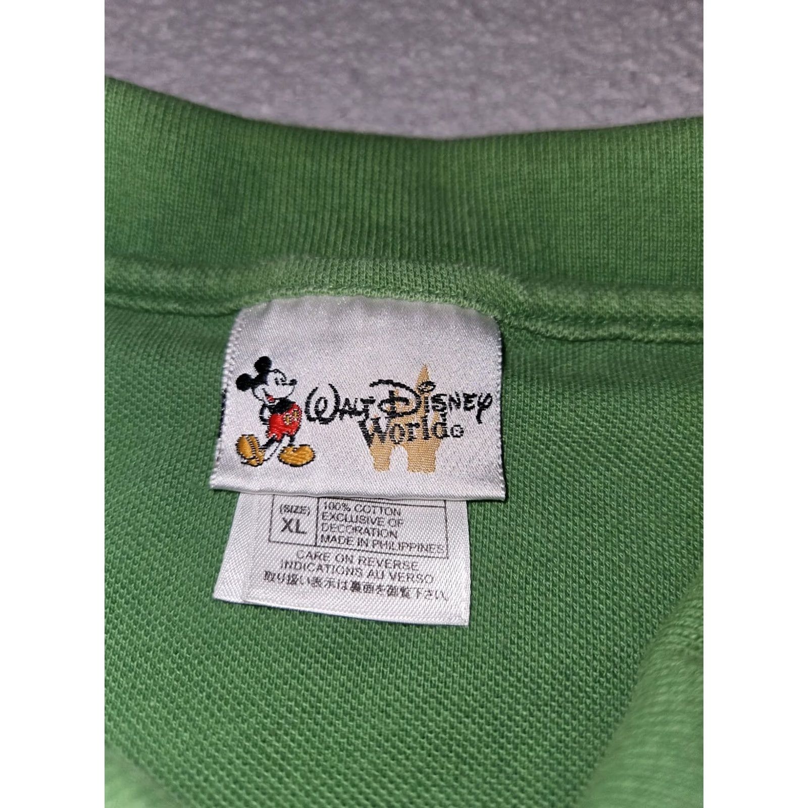 Disney Walt Disney Mens XL Green World Polo Men Short Sleeve Embroidered Vacation Fun Size US XL / EU 56 / 4 - 2 Thumbnail