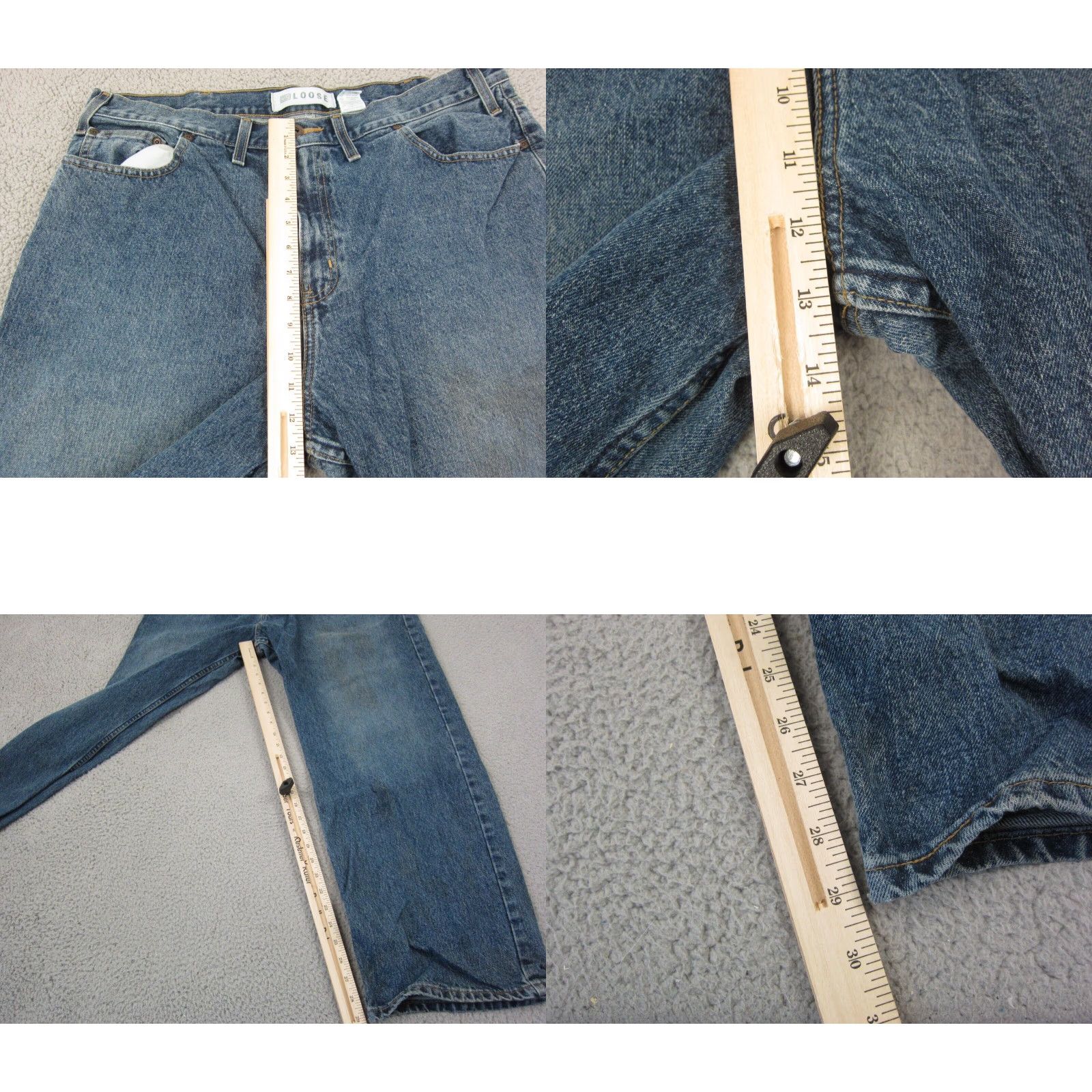 Faded Glory VINTAGE Faded Glory Jeans Mens 38 x 30 Blue Denim 5-Pocket Relaxed Fit 90s Retro Wide-Leg Jeans Mens Size US 38 / EU 54 - 8 Thumbnail