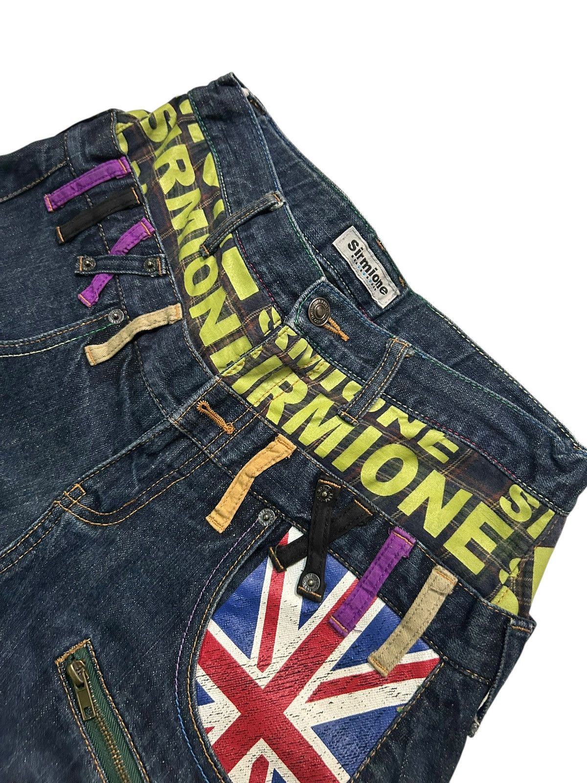 Japanese Brand × Kapital × Vintage Sirmione Double Waist Japanese Punk bondage Denim Jeans Size US 29 - 8 Thumbnail