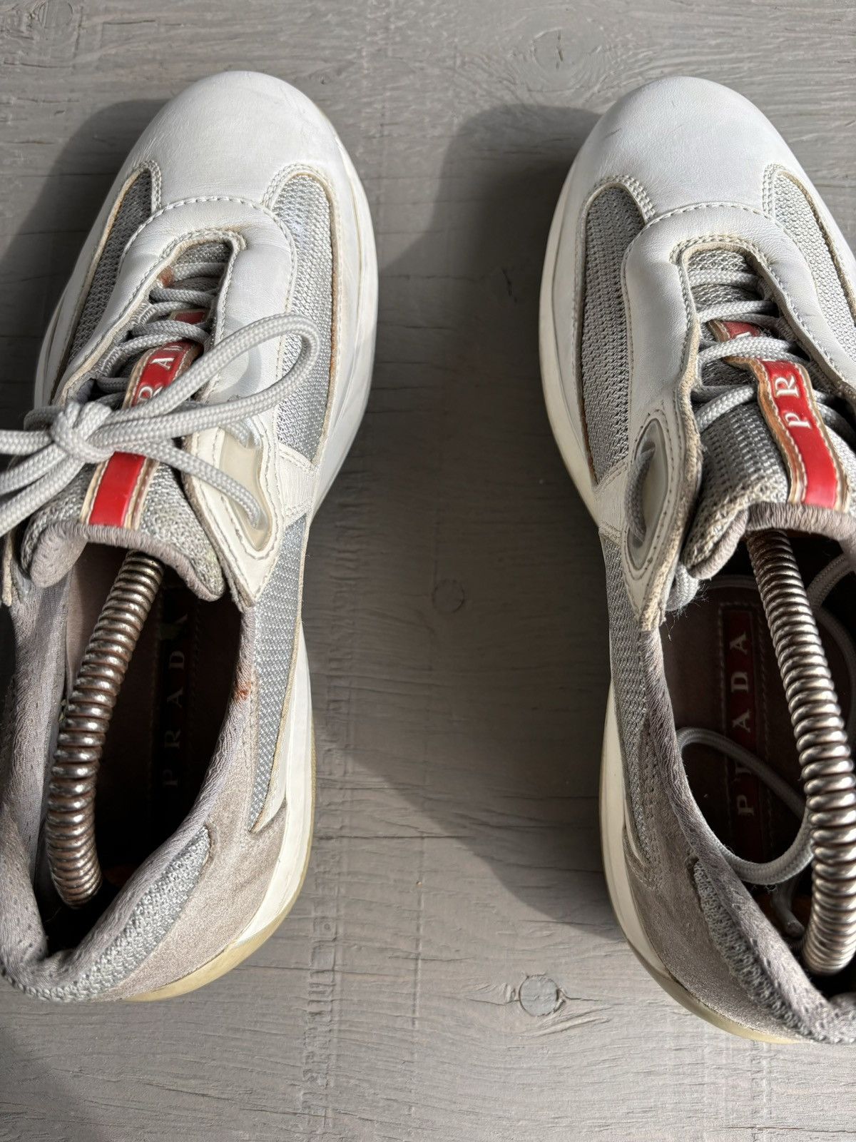 Prada × Vintage Vintage Prada Americas Cup Sneakers 3163 Linea Rossa Size US 6.5 / IT 36.5 - 17 Thumbnail