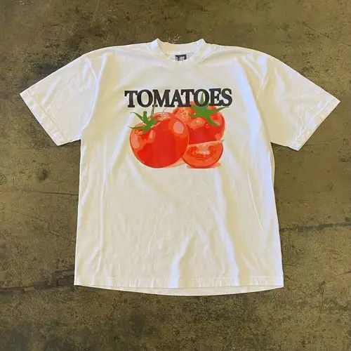 Japanese Brand Minako x Riyo Tomato print white casual retro t-shirt Size US M / EU 48-50 / 2 - 1 Thumbnail
