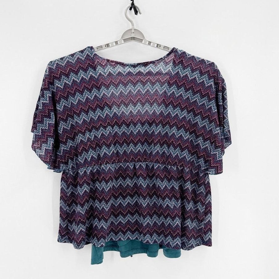 Other Maurices True Y2K kimono-style top pattern teal tank top Size 3XL / US 20-22 - 2 Thumbnail