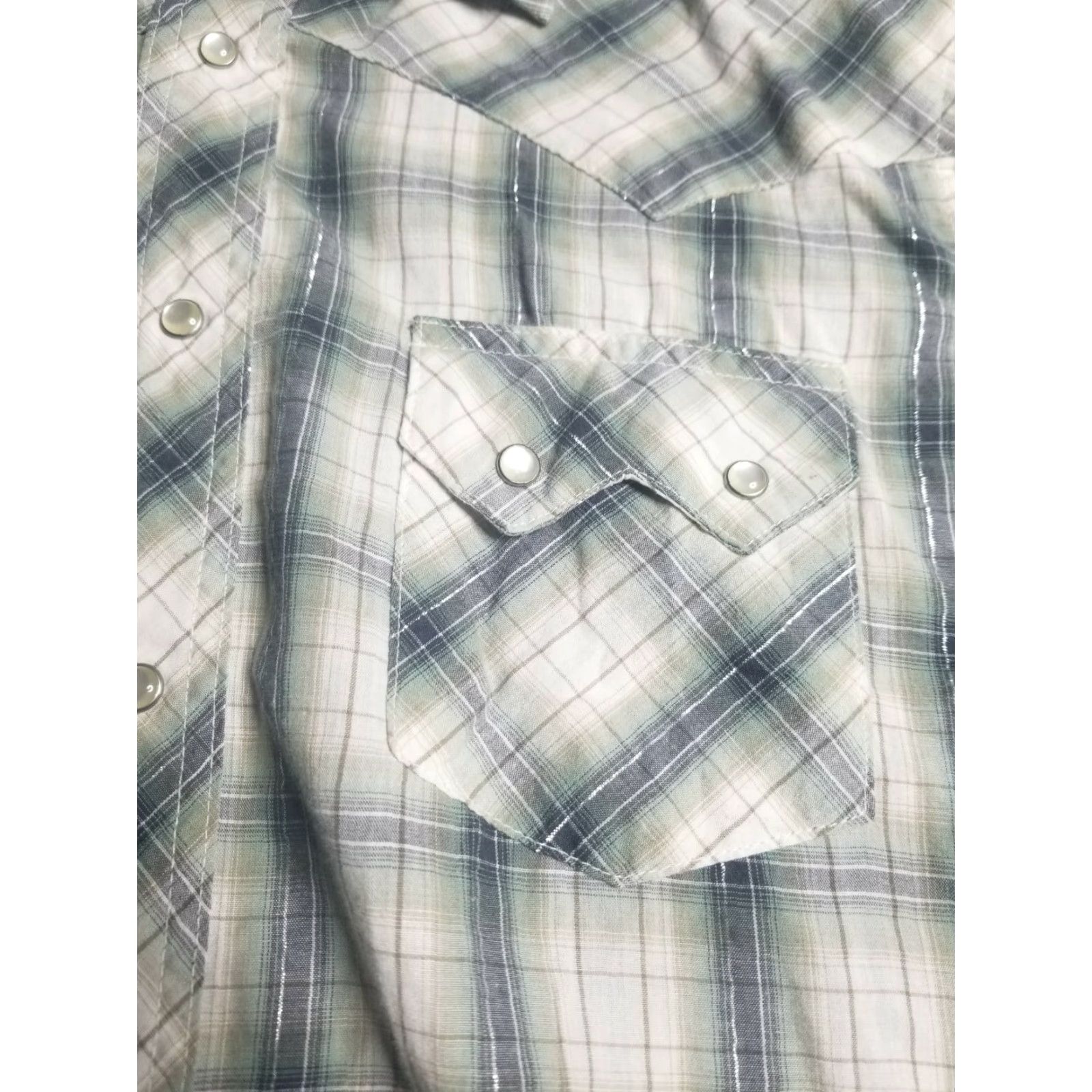Wrangler Vintage Wrangler L Blue Plaid Western Pearl Snap Shirt Mens Size US L / EU 52-54 / 3 - 2 Thumbnail