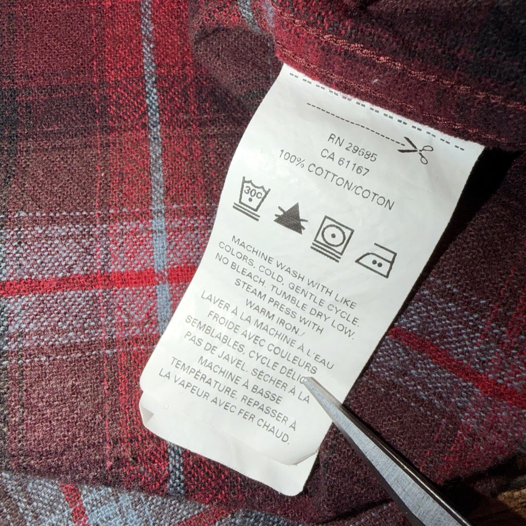 Buck Mason Buck Mason Mens XL Plaid Flannel Long Sleeve Button Shirt Red Size US XL / EU 56 / 4 - 4 Thumbnail