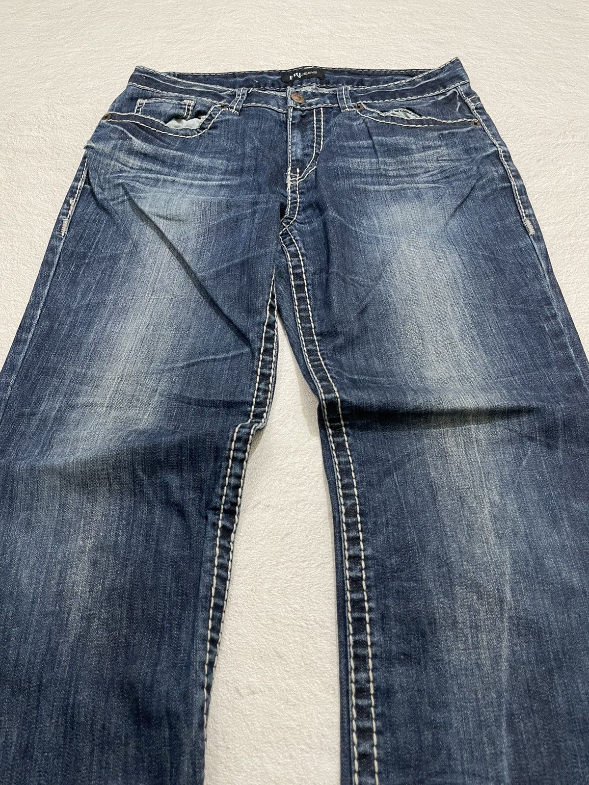 If Six Was Nine 2000s FRJ Blue Denim Washed y2k Size US 33 - 2 Thumbnail