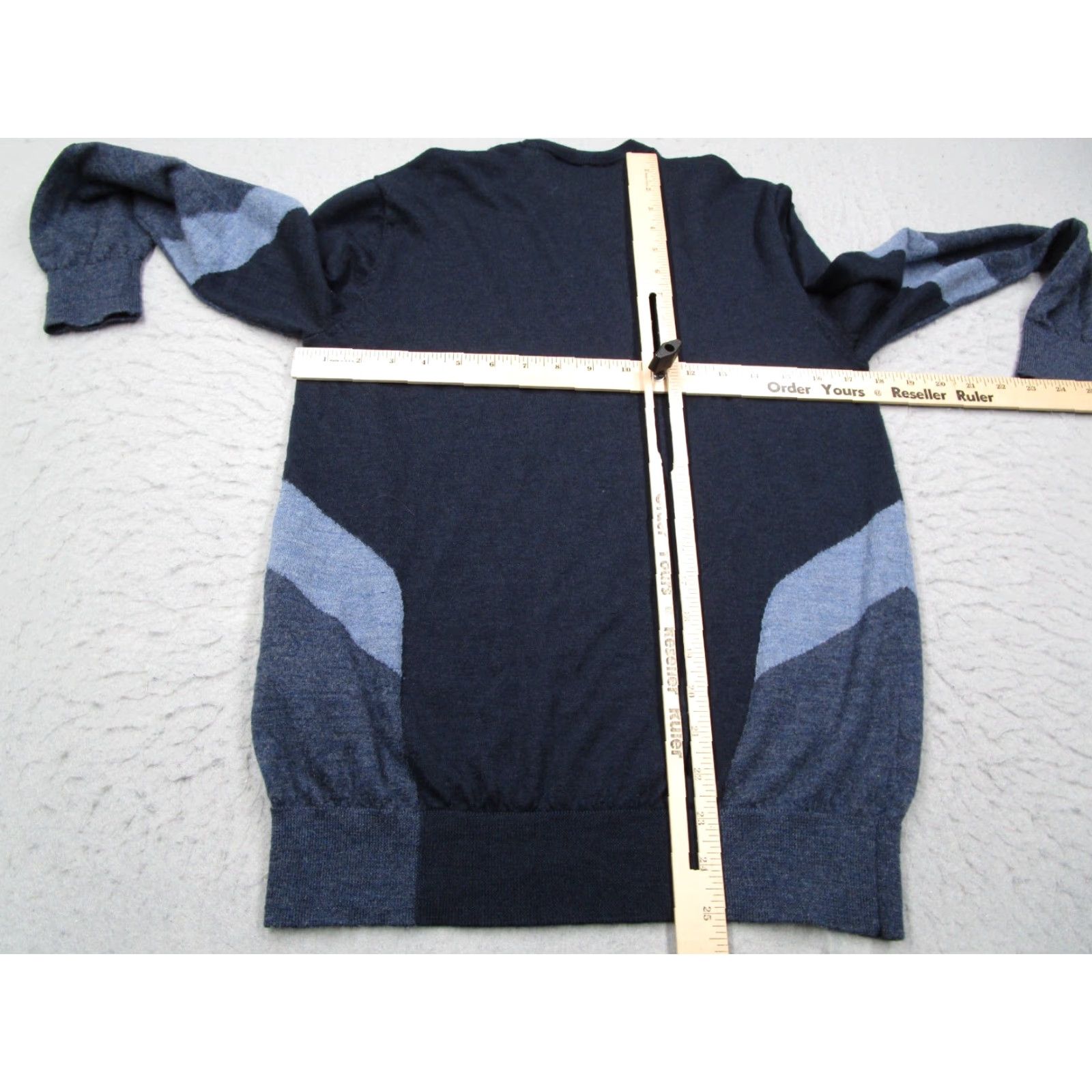 Emporio Armani VINTAGE Emporio Armani Sweater Mens Medium Blue Wool Crew Neck Knit Pullover Logo Classic Casual Size US M / EU 48-50 / 2 - 6 Thumbnail