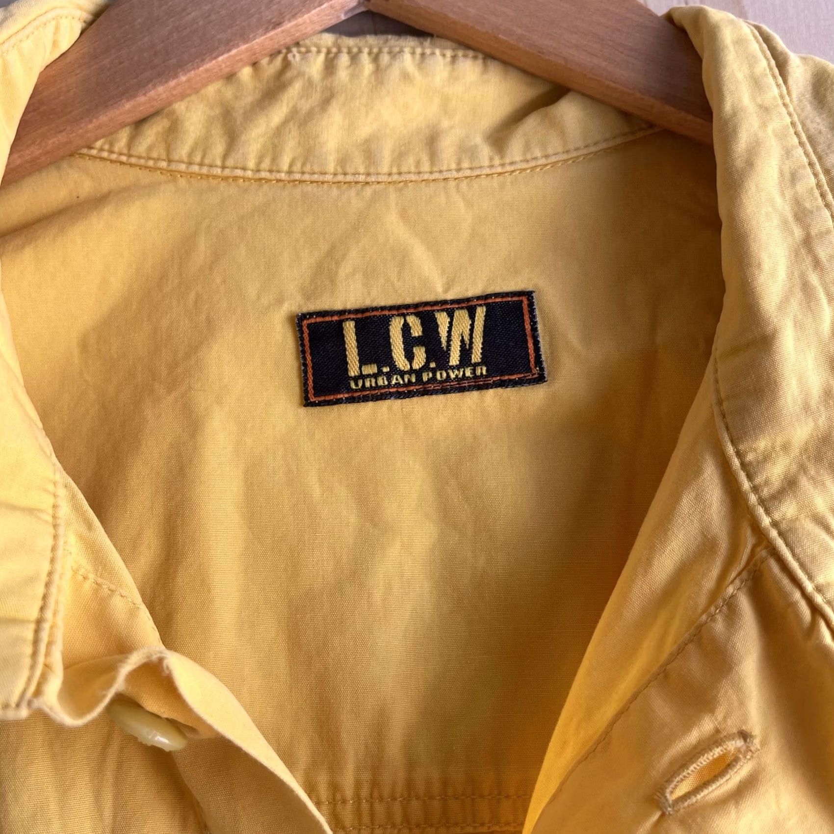 Vintage VINTAGE LCW Shirt Mens Large Yellow Solid Long Sleeve Button Up Casual Workwear Size US L / EU 52-54 / 3 - 3 Thumbnail
