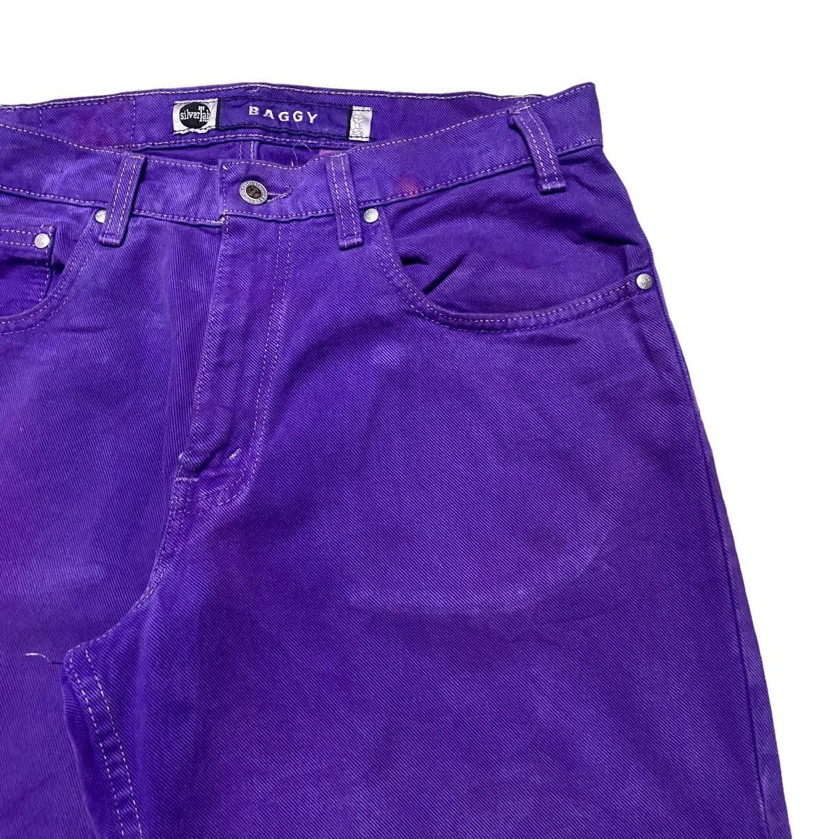 Levi's Vintage 90s Levis Silvertab Baggy Jeans Purple Size US 32 / EU 48 - 5 Thumbnail