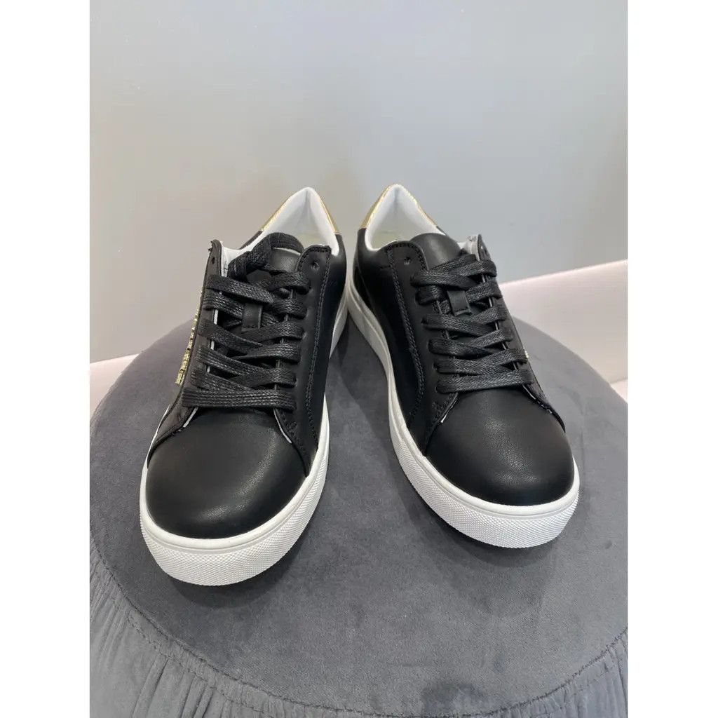 Other Plein Sport Black Leather Sneakers Gold Heel – EU 38 / US 7 Size US 7 / EU 40 - 3 Thumbnail