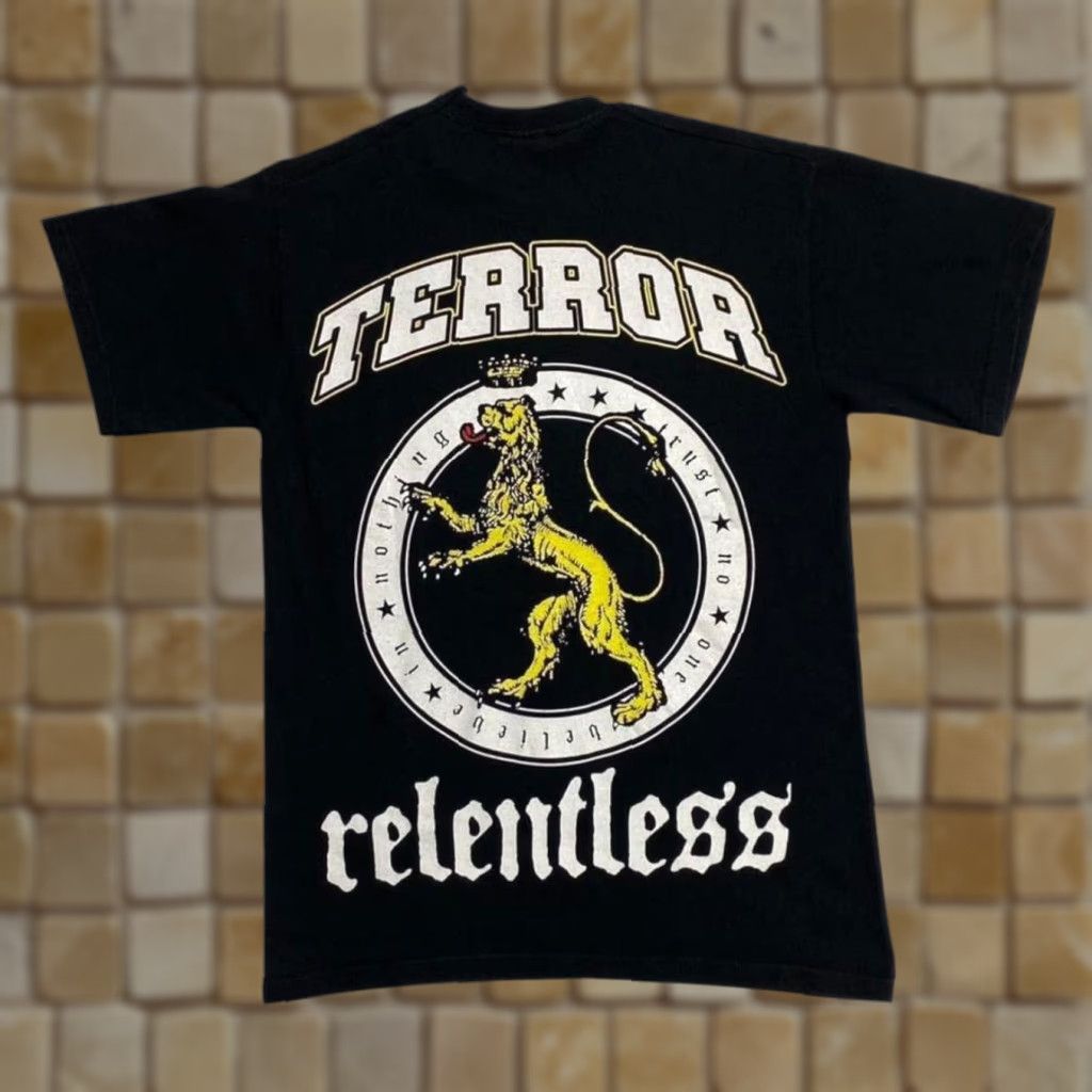 Fruit Of The Loom Terror “Relentless” Graphic Spellout Heavy Hardcore Punk Band T-Shirt Small Size US S / EU 44-46 / 1 - 1 Thumbnail