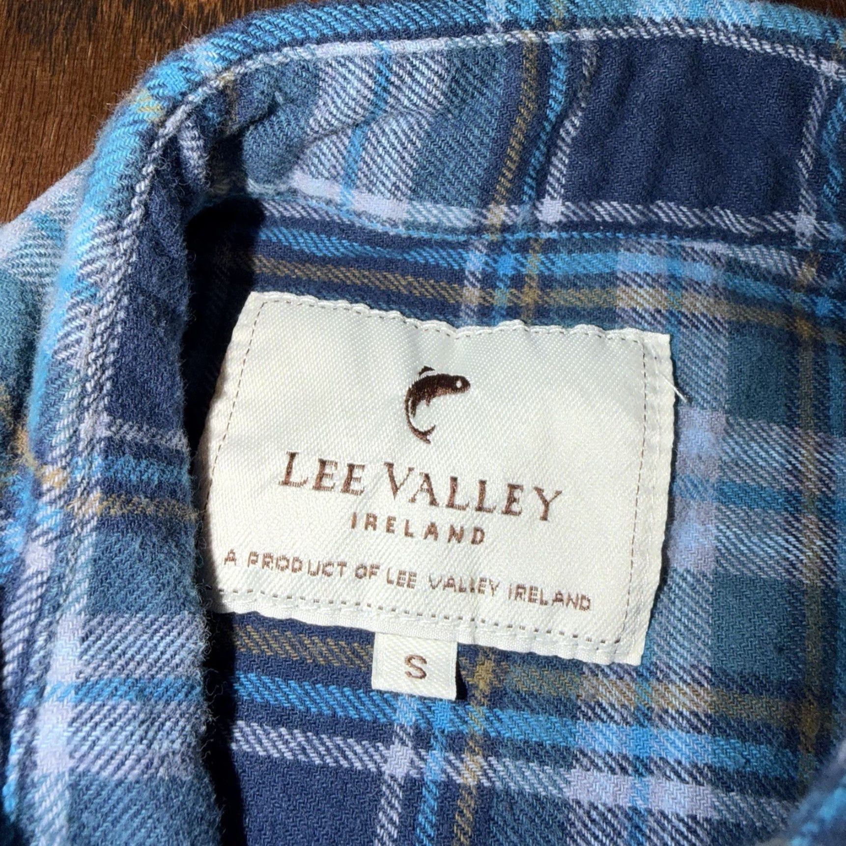 Lee Lee Valley Ireland Blue Plaid Flannel Shirt Men’s Size S Regular Button-Up Long Sleeve Cotton Fall Winter Pockets Classic Outdoor Mens Size US S / EU 44-46 / 1 - 3 Thumbnail