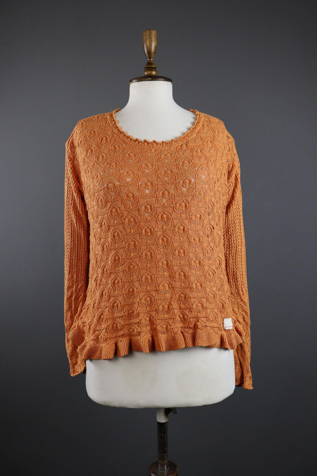 Designer Ladies Odd Molly Crochet Mesh Sweater Size 0 Size XS / US 0-2 / IT 36-38 - 1 Thumbnail