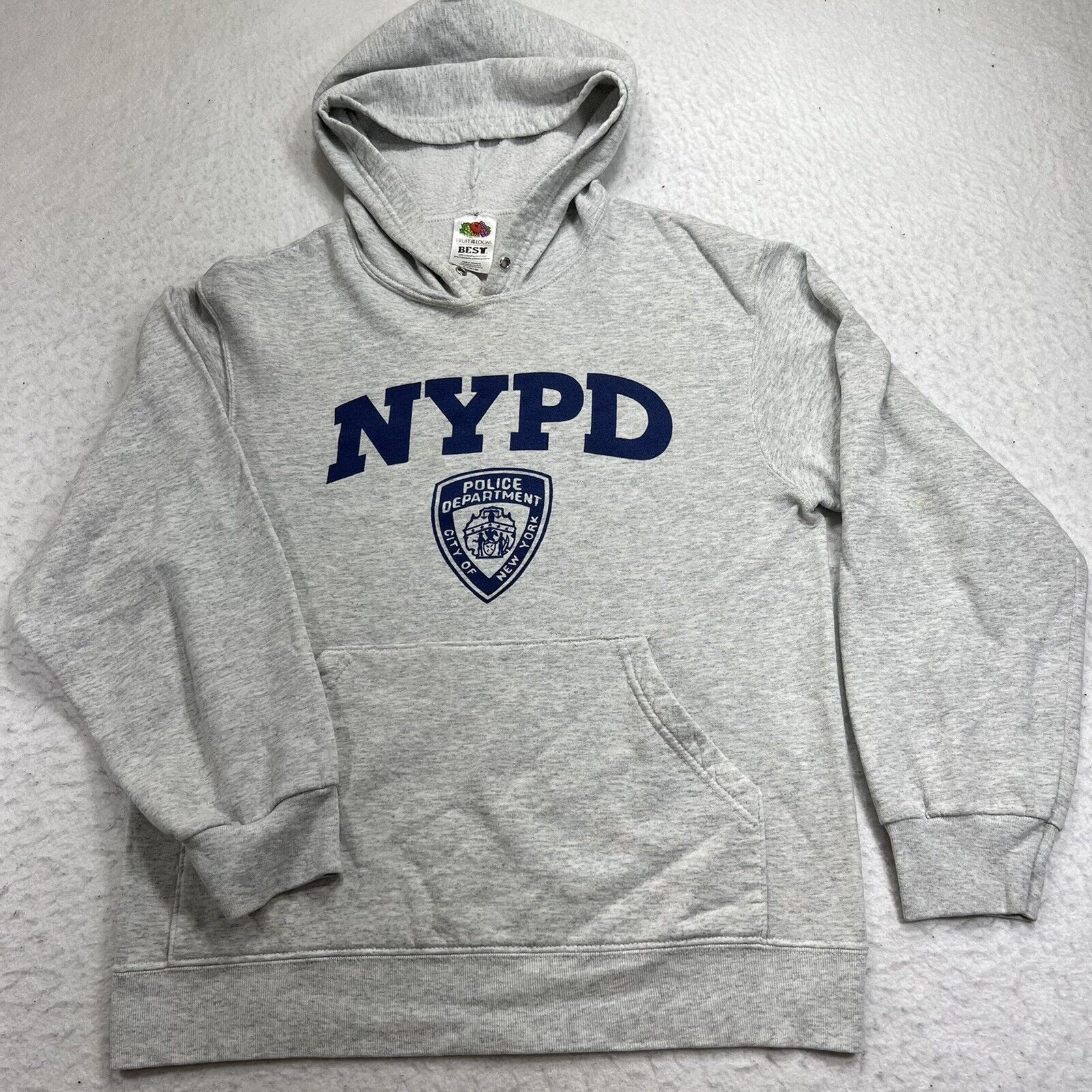 Fruit Of The Loom NYPD New York Police Department White Blue Pullover ...