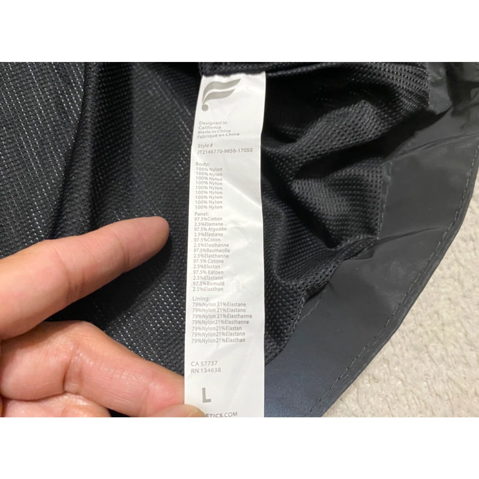 Fabletics VINTAGE Fabletics Jacket Women's L Black Full Zip Windbreaker Reflective Mid-Length Zip All Seasons New with Tags Size L / US 10 / IT 46 - 7 Thumbnail
