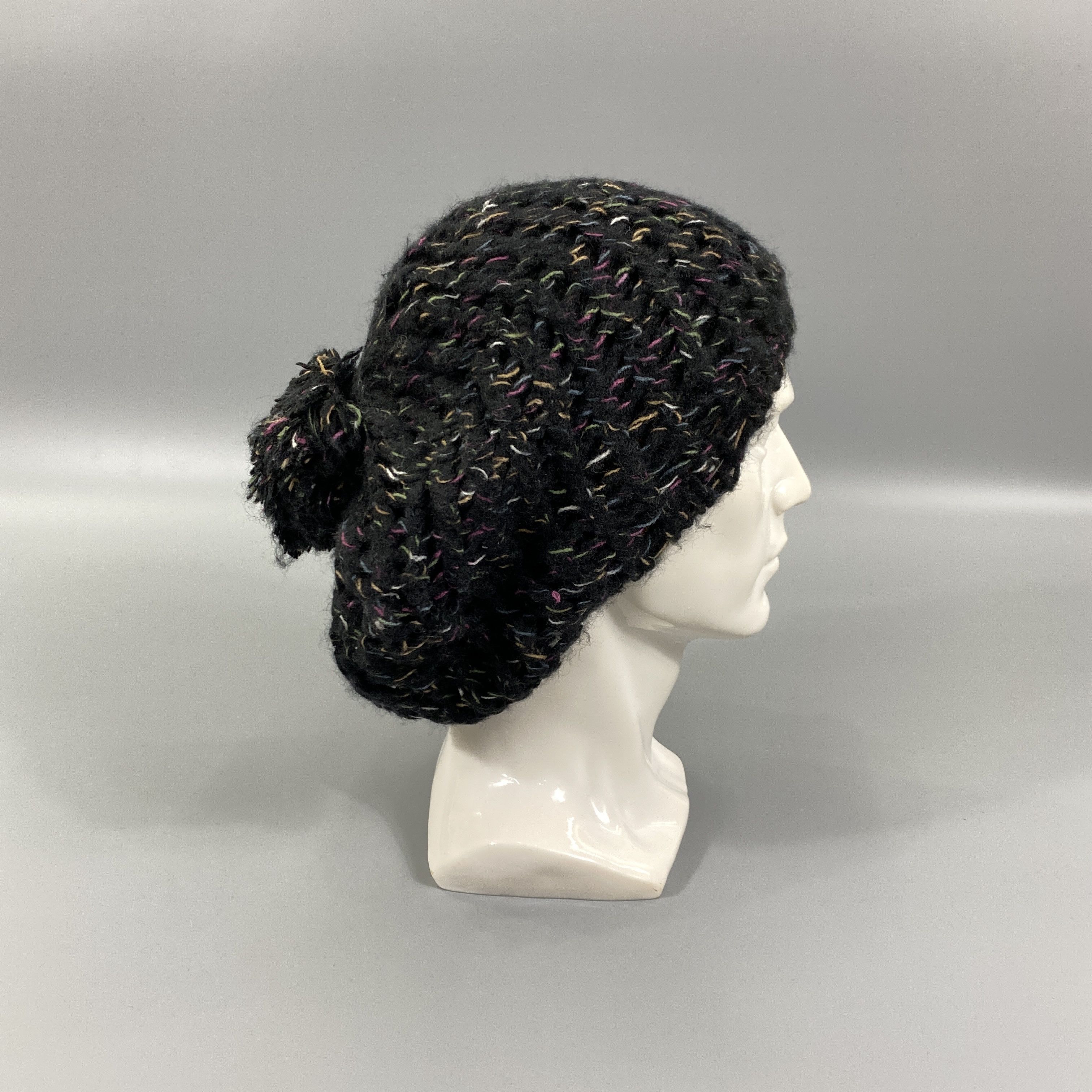 Japanese Brand Crochet Beanie Hat With Sprinkles And Pom Pom -BN945 Size ONE SIZE - 4 Thumbnail
