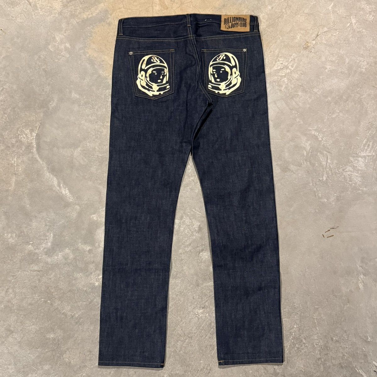 Billionaire Boys Club Billionaire Boys Club Astronaut Head Logo Raw Denim Y2K Nigo Size US 36 / EU 52 - 1 Thumbnail