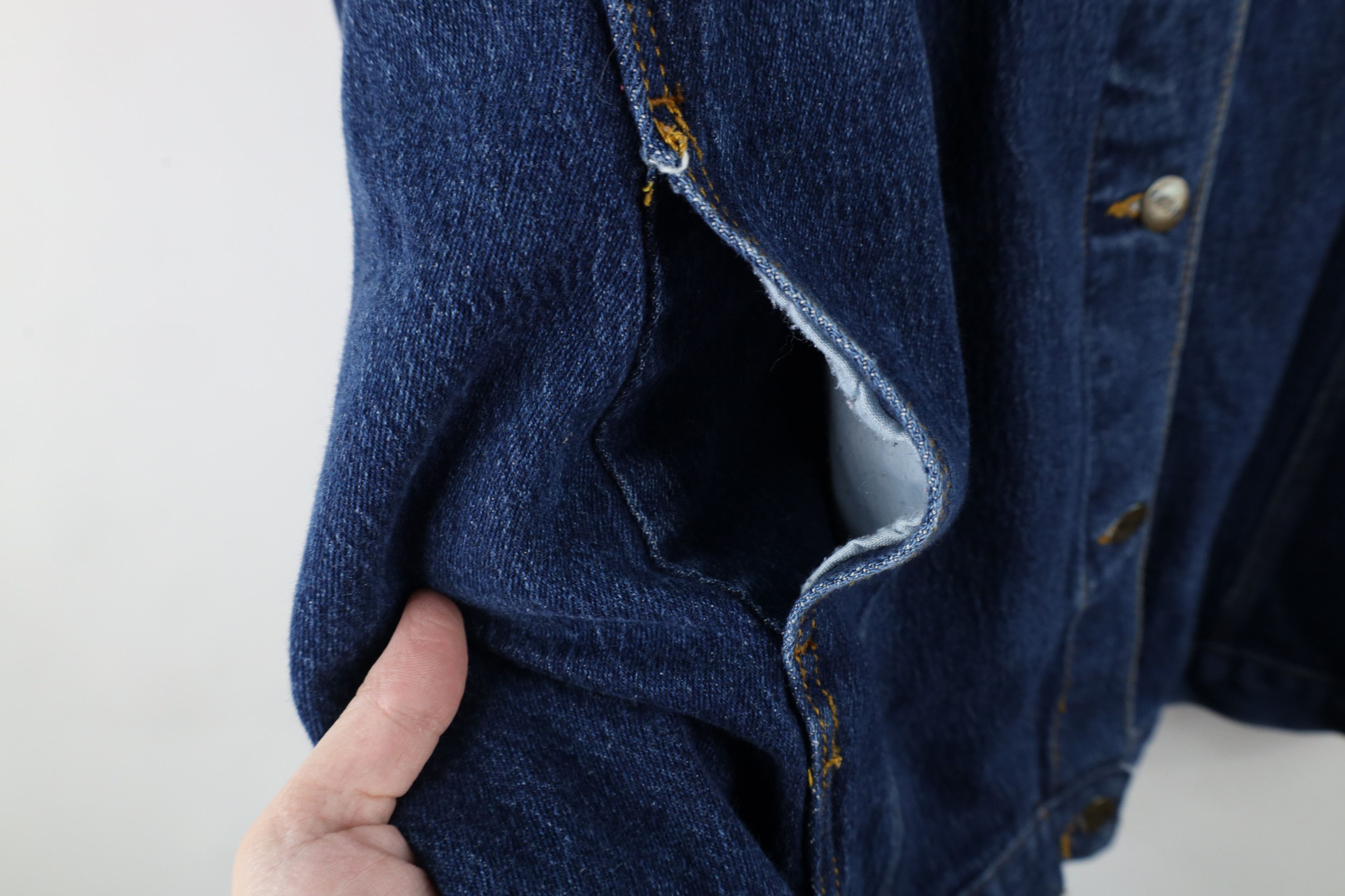 Vintage Vintage 90s Streetwear Baggy Fit Denim Jean Trucker Jacket Size L / US 10 / IT 46 - 7 Thumbnail