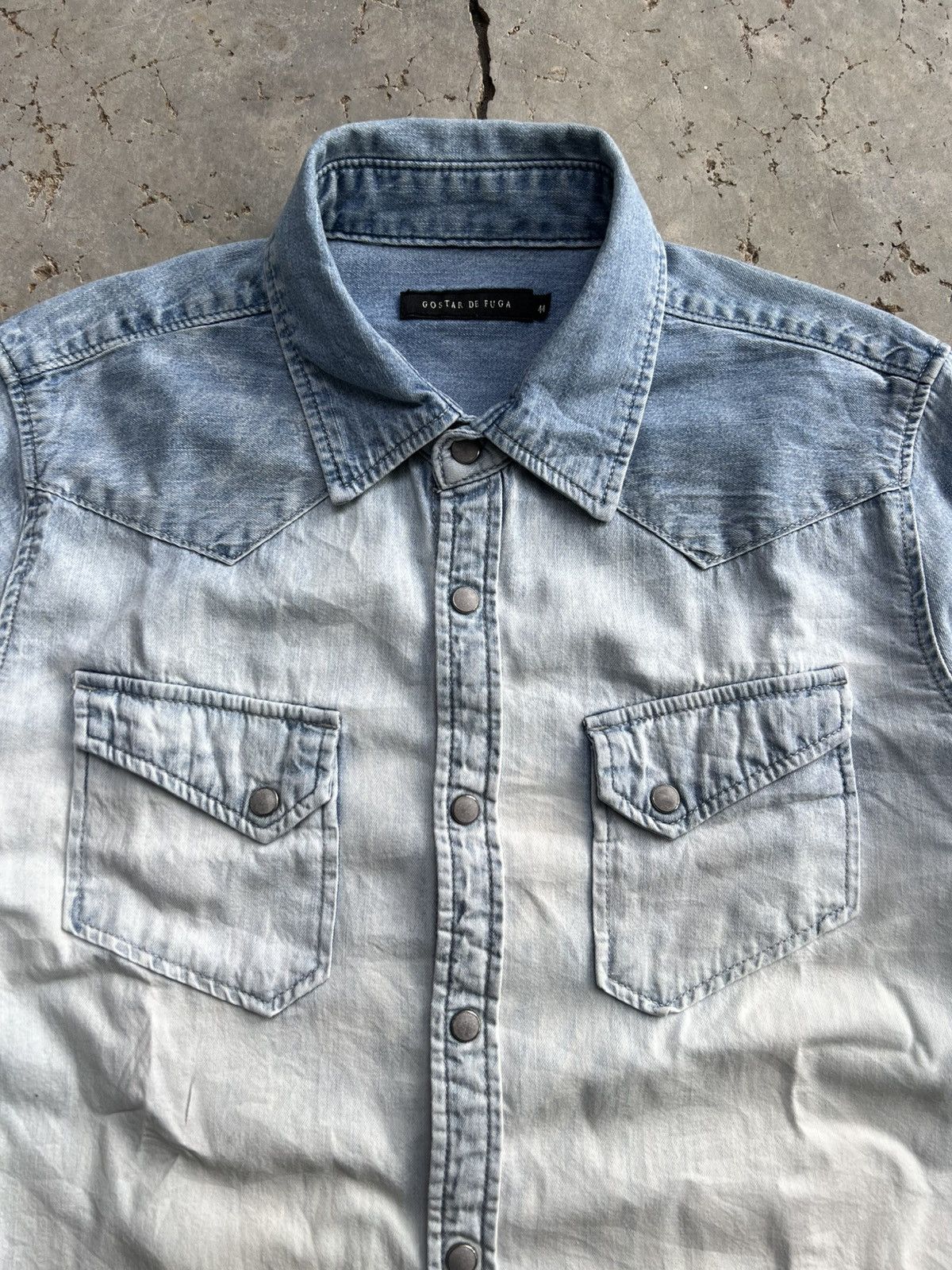 GOSTAR DE FUGA 2000s GOSTER DE FUGA TWO TONE WESTERN DENIM JACKET Size US S / EU 44-46 / 1 - 2 Thumbnail