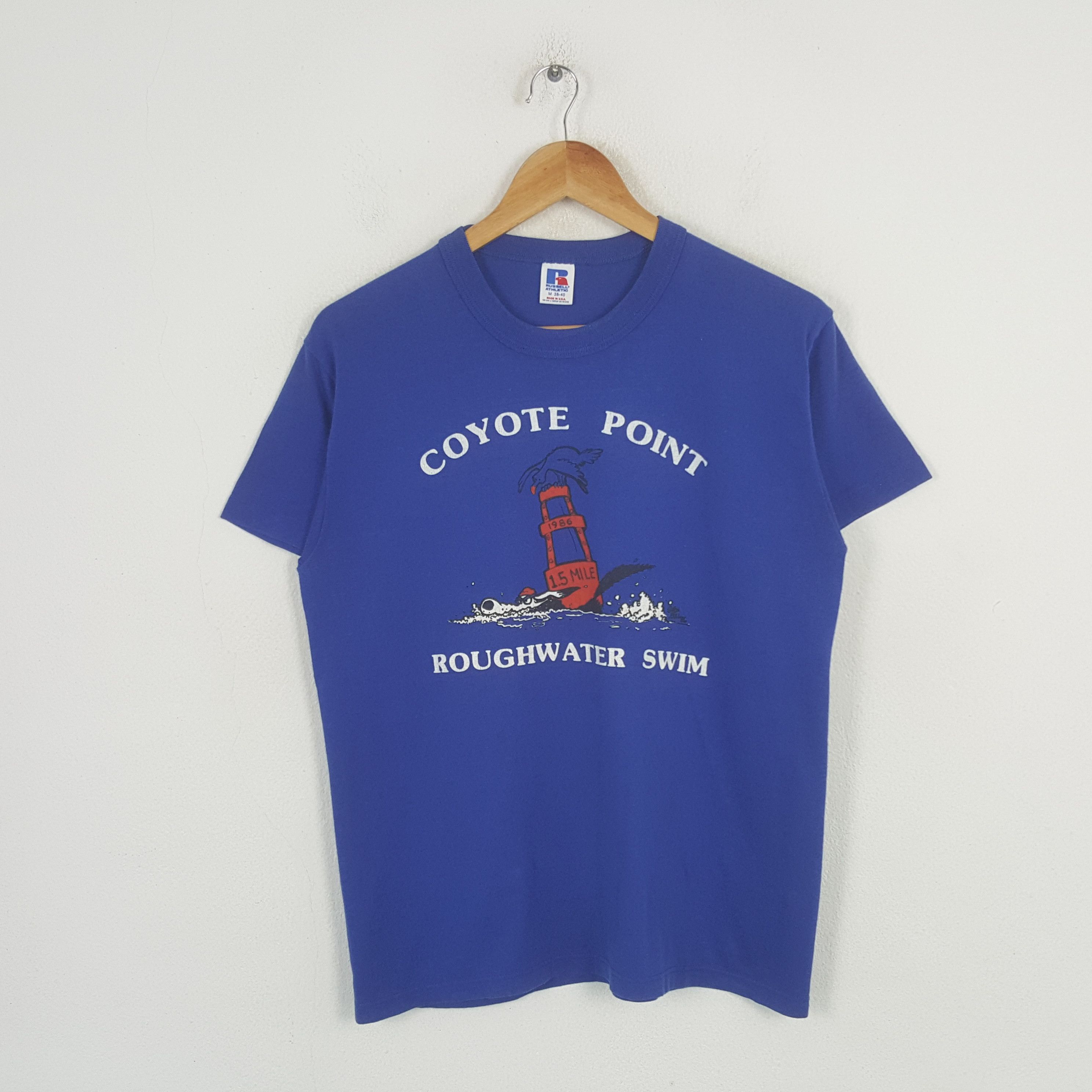 Russell Athletic Vintage Coyote Point Surf Style USA Tshirt RR17 Size US M / EU 48-50 / 2 - 1 Thumbnail