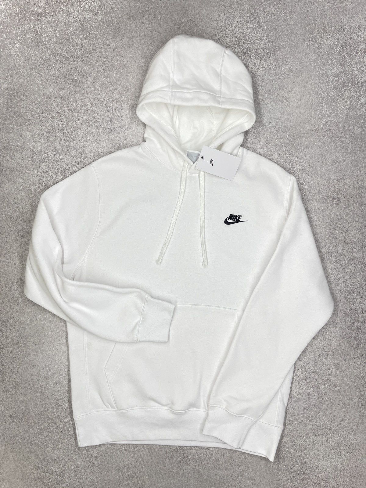 Nike New Mens Nike NSW Club White Hoodie Drill Y2K ACG TECH Size US S / EU 44-46 / 1 - 2 Thumbnail